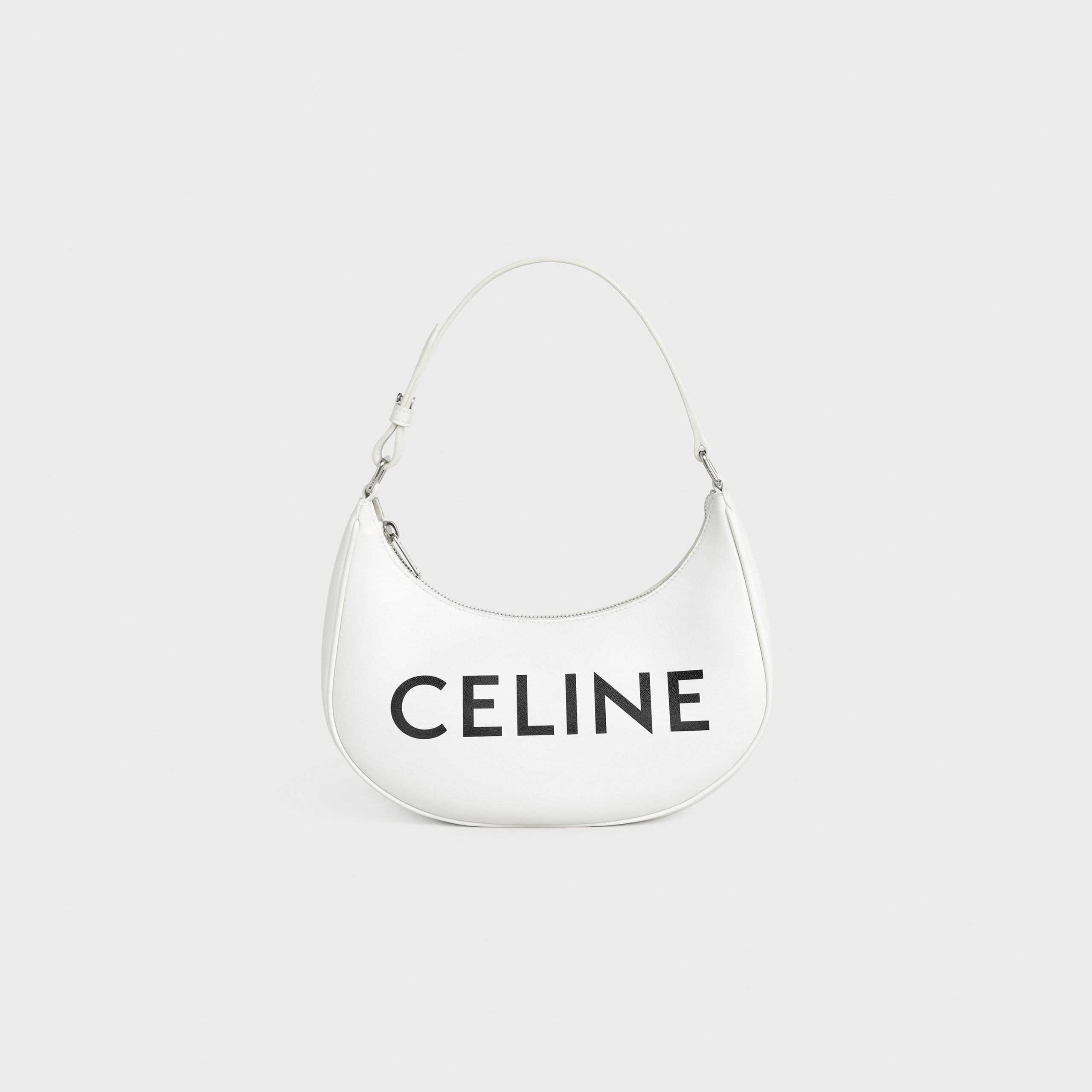 Celine Ava Bag In Smooth Calfskin With Celine Print – White – 193953DEE.01BC