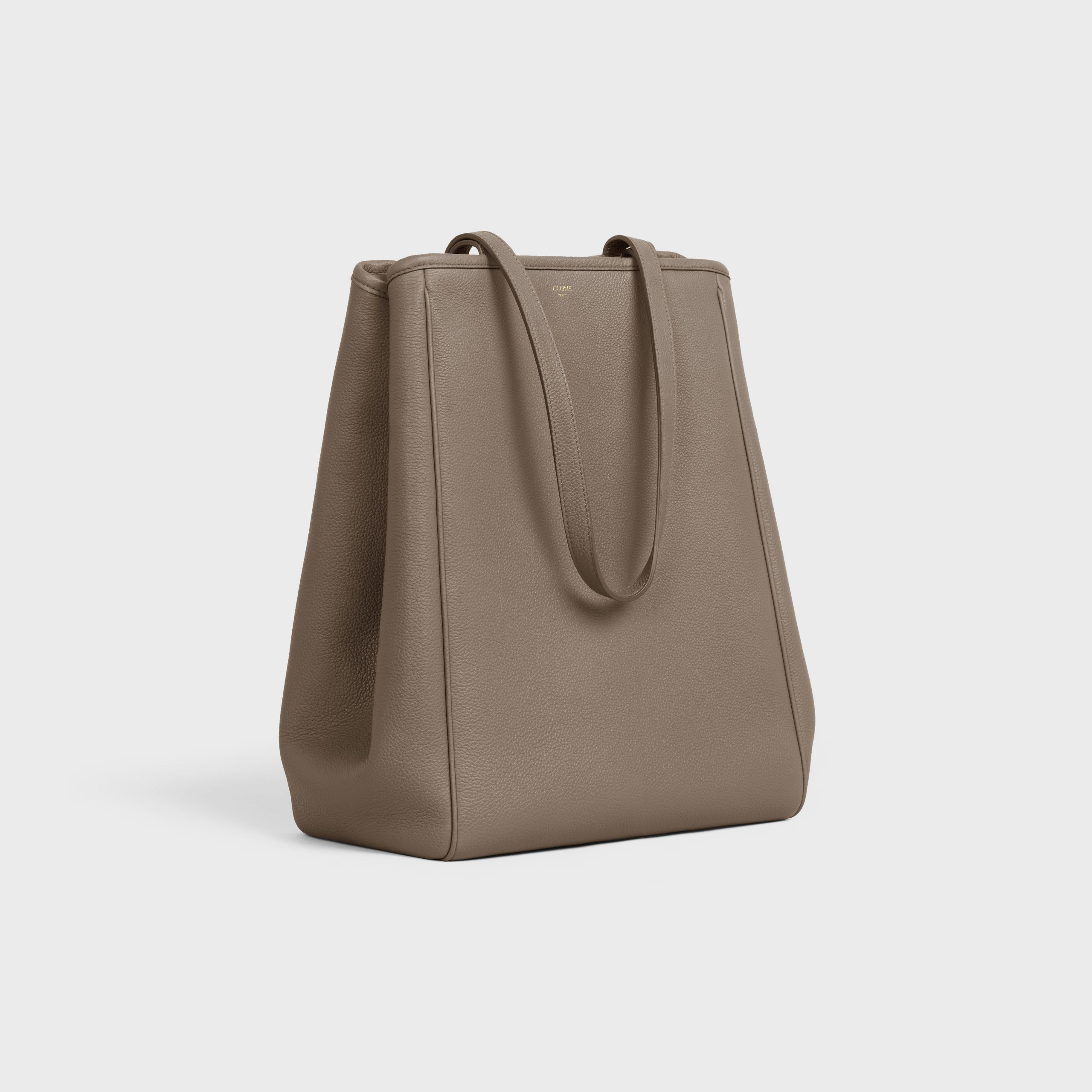 Celine Medium Folded Cabas In Grained Calfskin – Taupe – 193983CR7.18TP