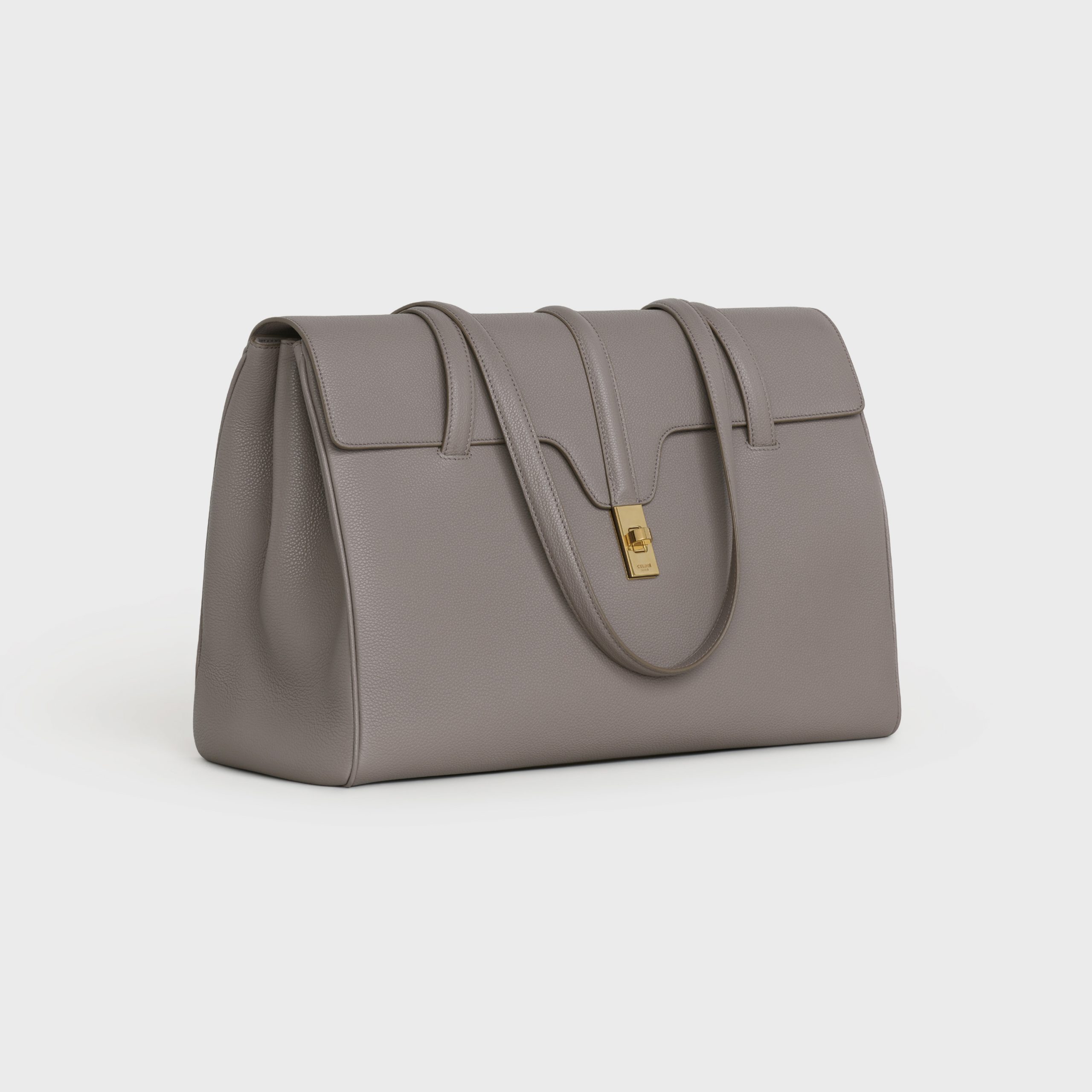 Celine Large Soft 16 Bag In Supple Grained Calfskin – Pebble – 194043CR8.10BL