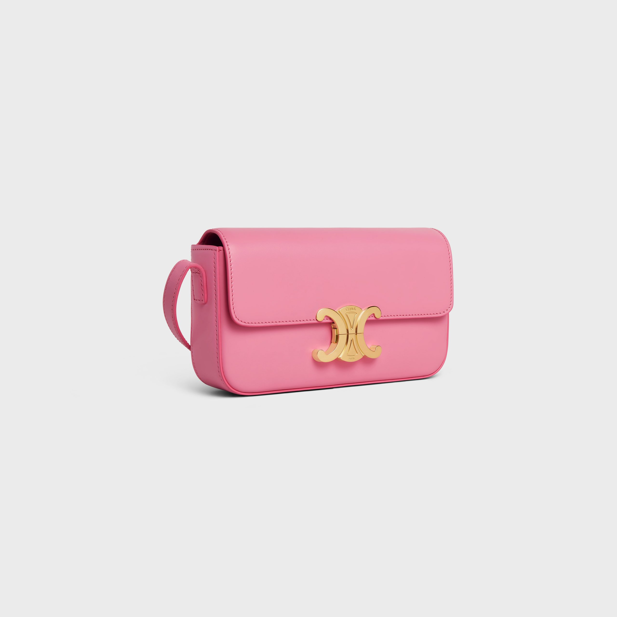 Celine Triomphe Shoulder Bag In Shiny Calfskin – Flamingo – 194143BF4.25FO