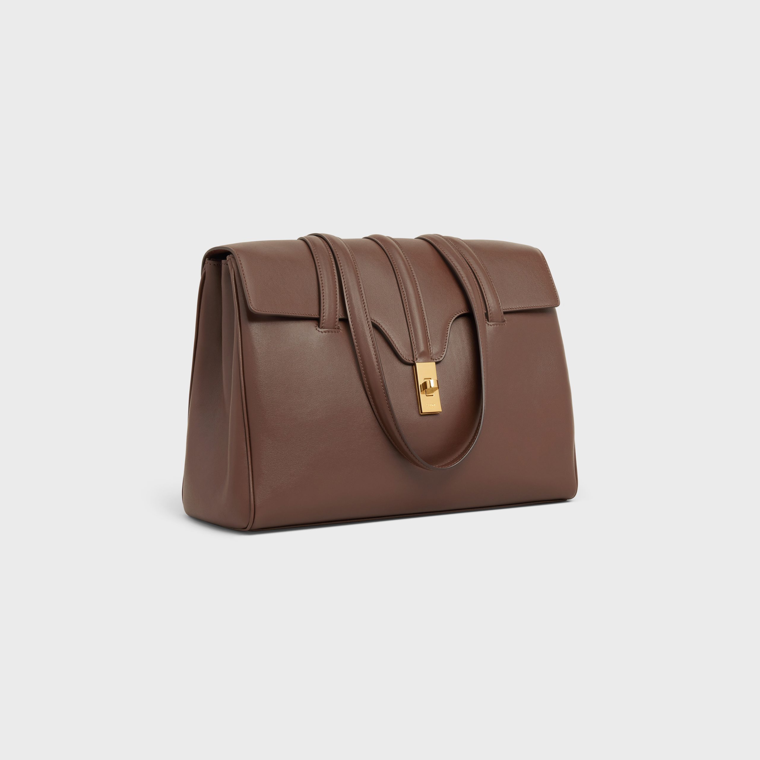 Celine Medium Soft 16 Bag In Smooth Calfskin – Dark Oak – 195543CR4.19RK