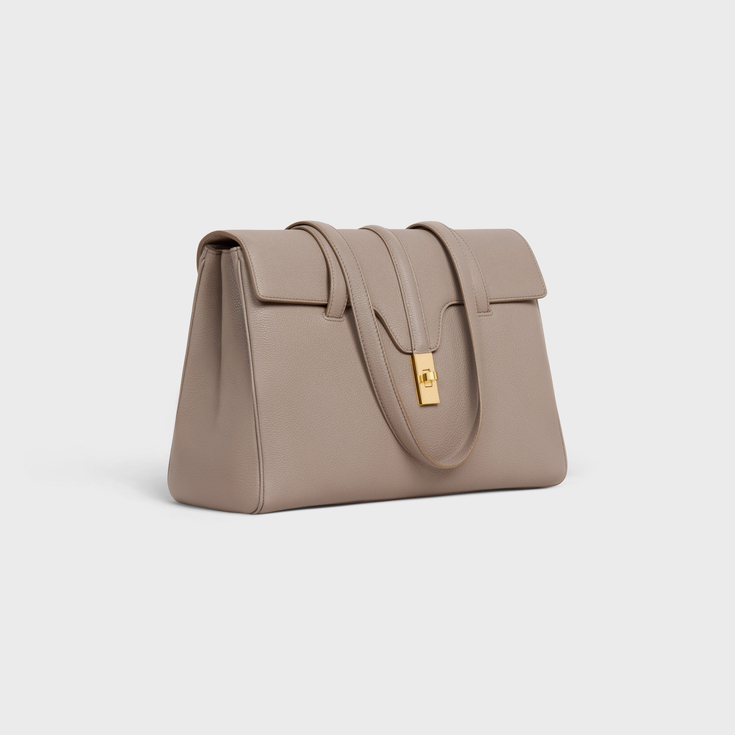 Celine Medium Soft 16 Bag In Supple Grained Calfskin – Pebble – 195543CR8.10BL