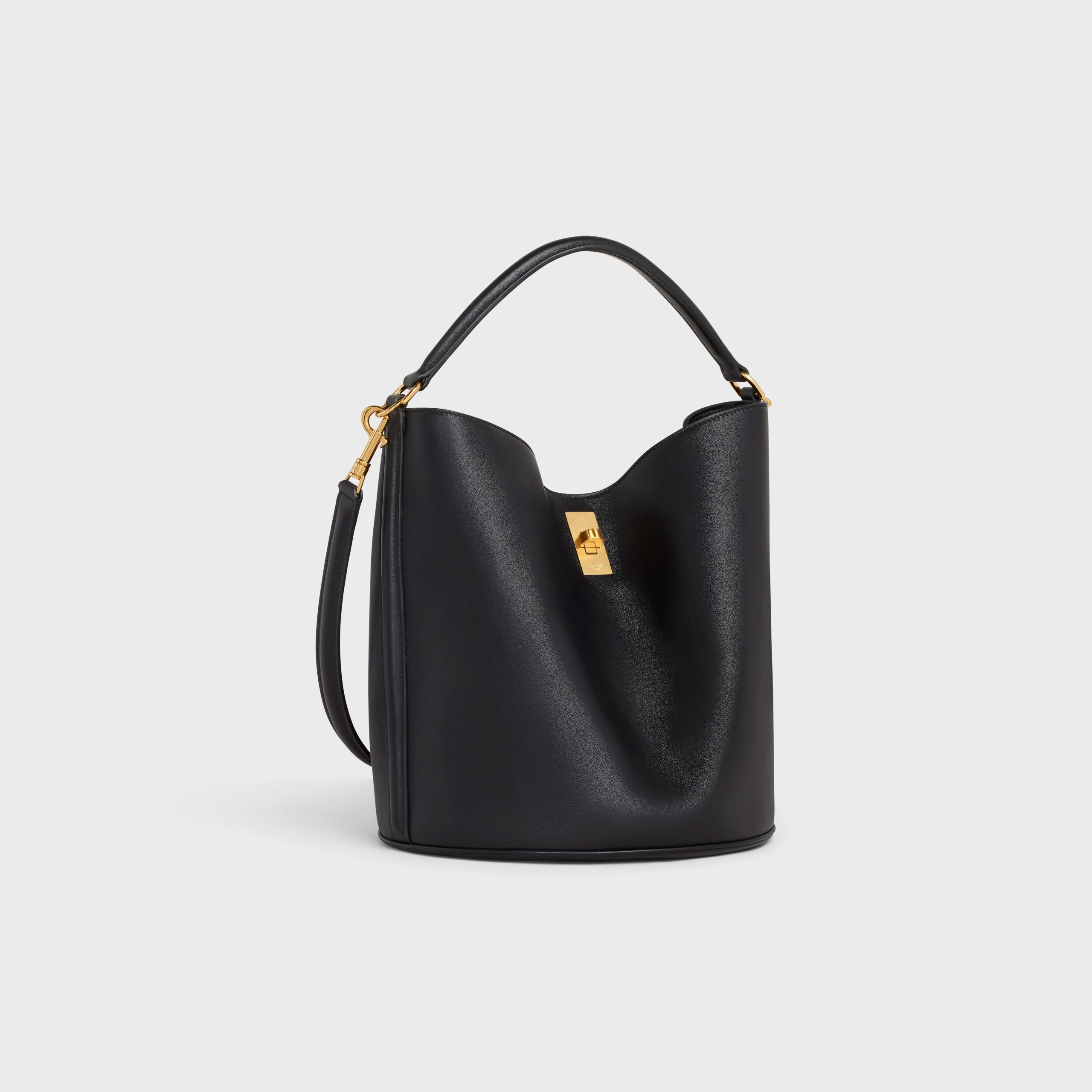 Celine Bucket 16 Bag In Smooth Calfskin – Black – 195573CR4.38NO