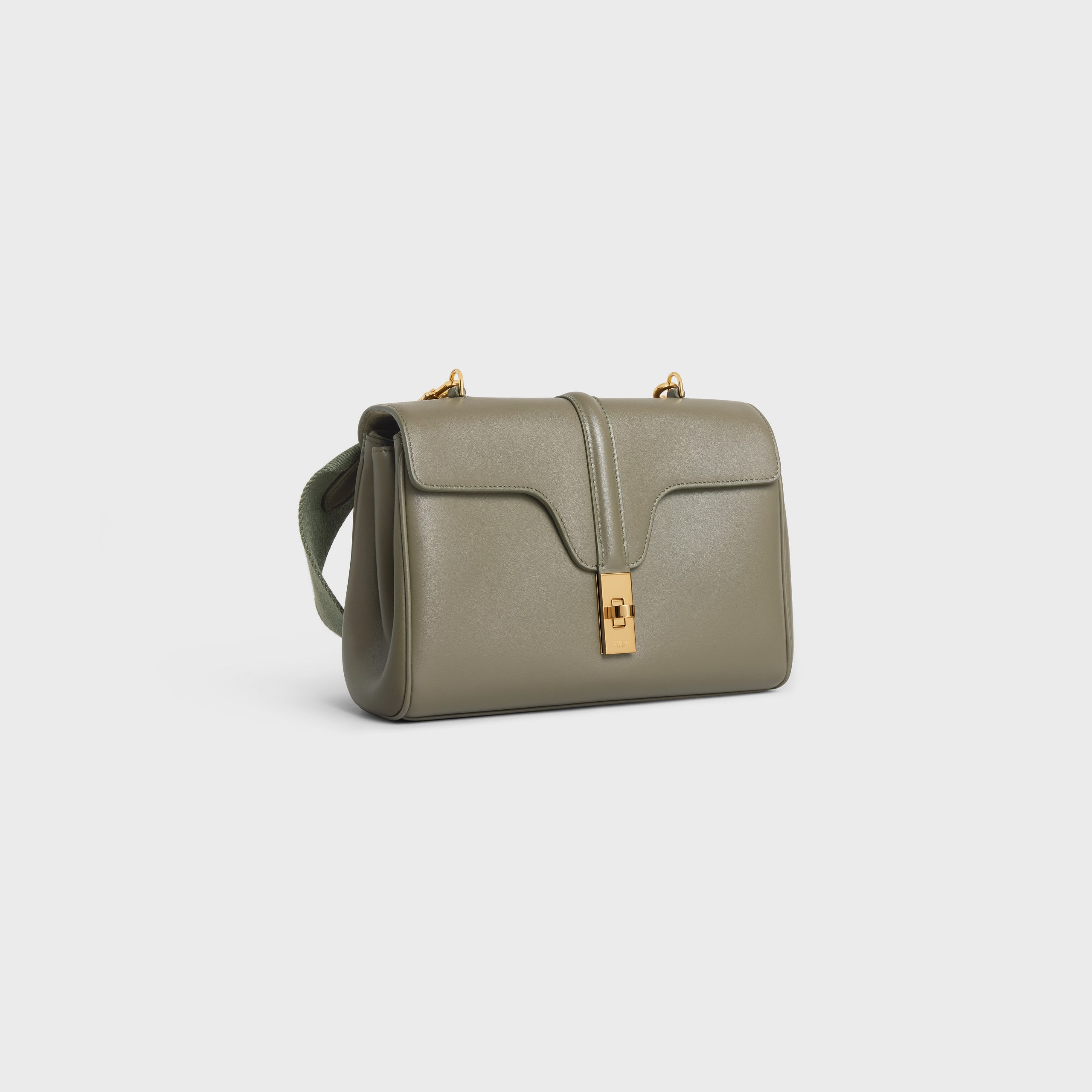 Celine Teen Soft 16 In Smooth Calfskin – Army Green – 196853CR4.31GR