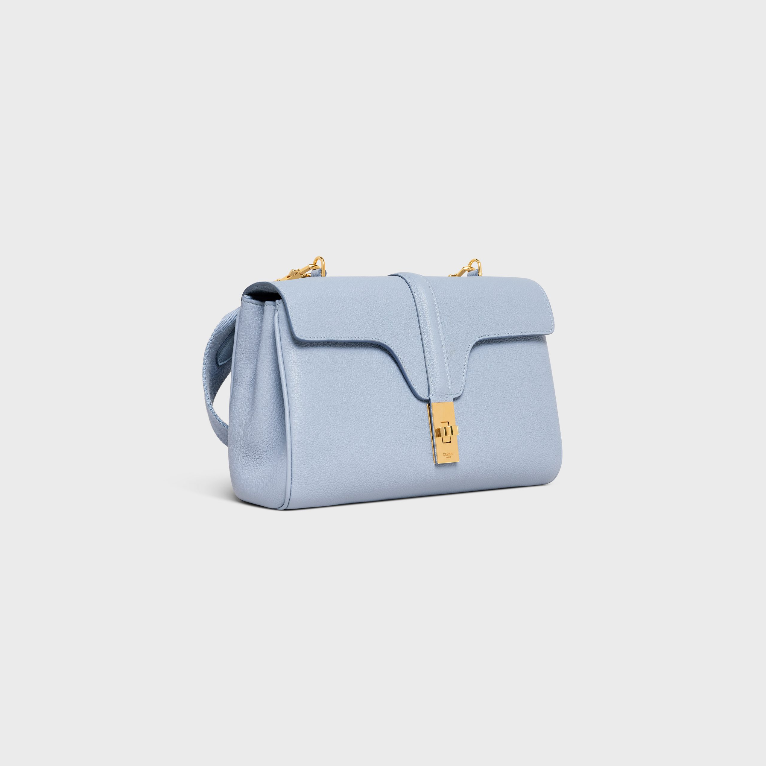 Celine Teen Soft 16 In Supple Grained Calfskin – Arctic Blue – 196853CR8.07AU