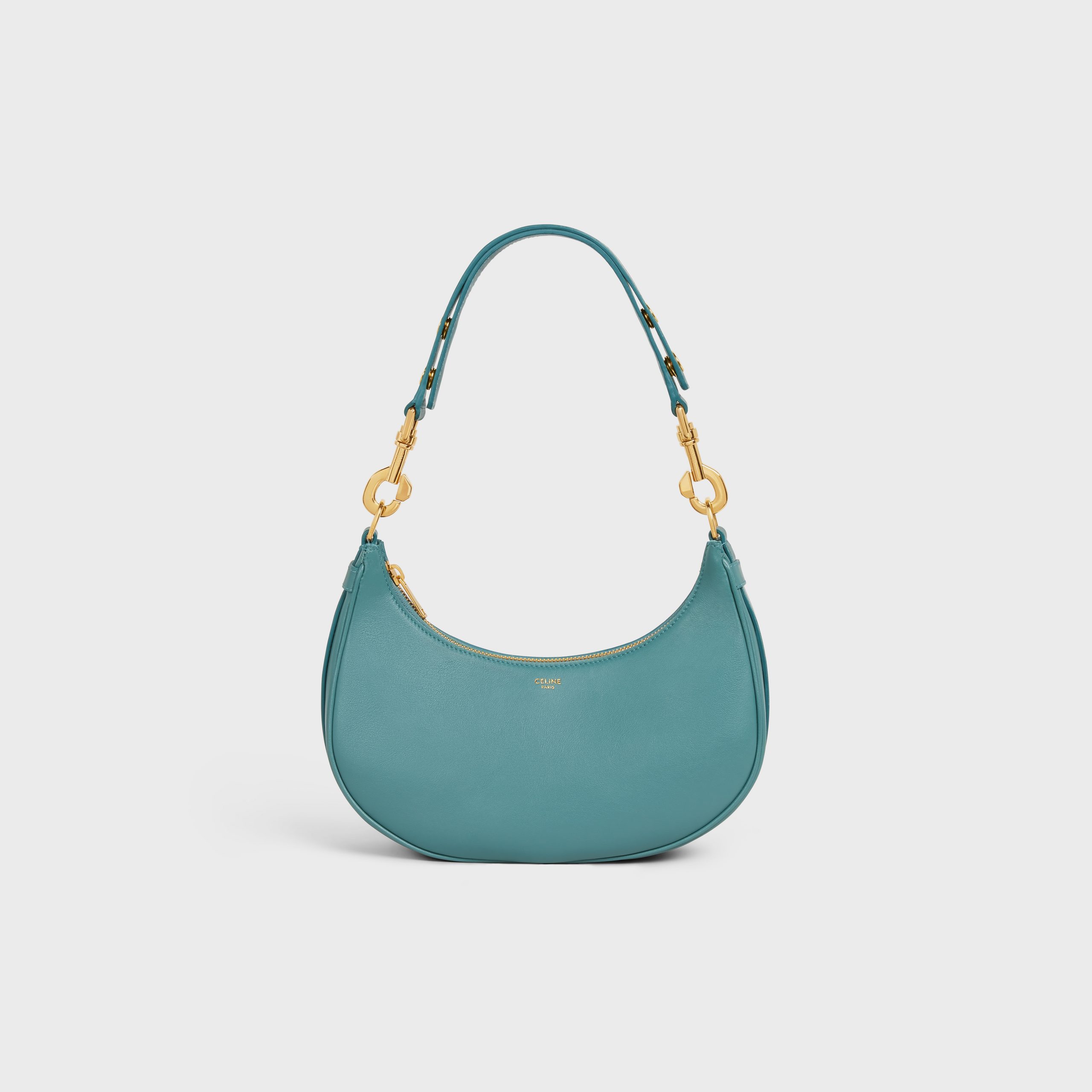 Celine Medium Strap Ava Bag In Smooth Calfskin – Green Smoke – 196923DGQ.30GS