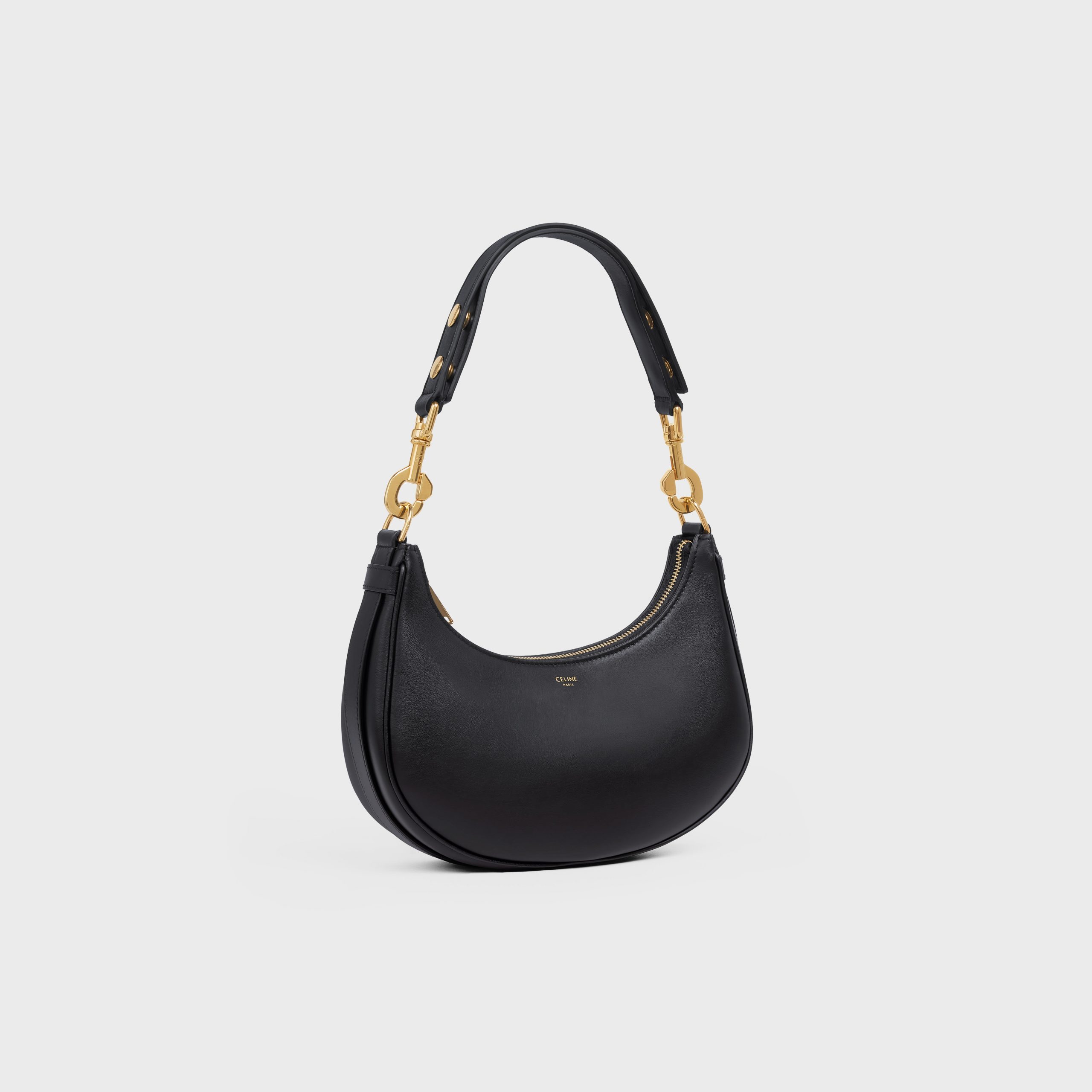 Celine Medium Strap Ava Bag In Smooth Calfskin – Black – 196923DGQ.38NO