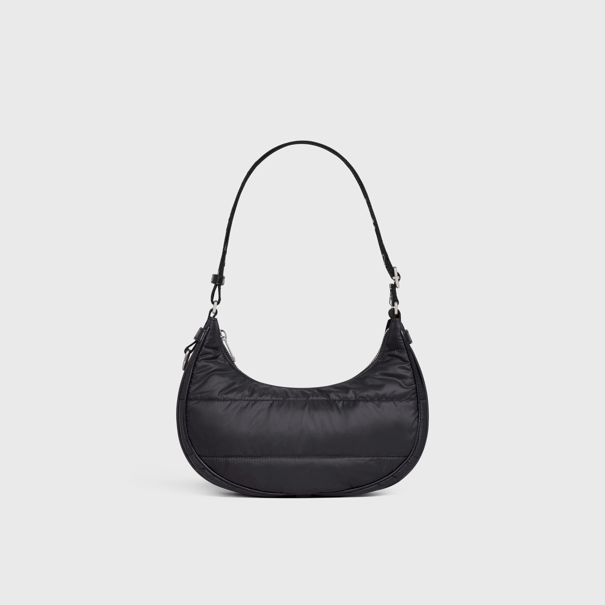 Celine Medium Ava Bag With Celine Strap In Quilted Nylon – Black – 196972DLI.38SI