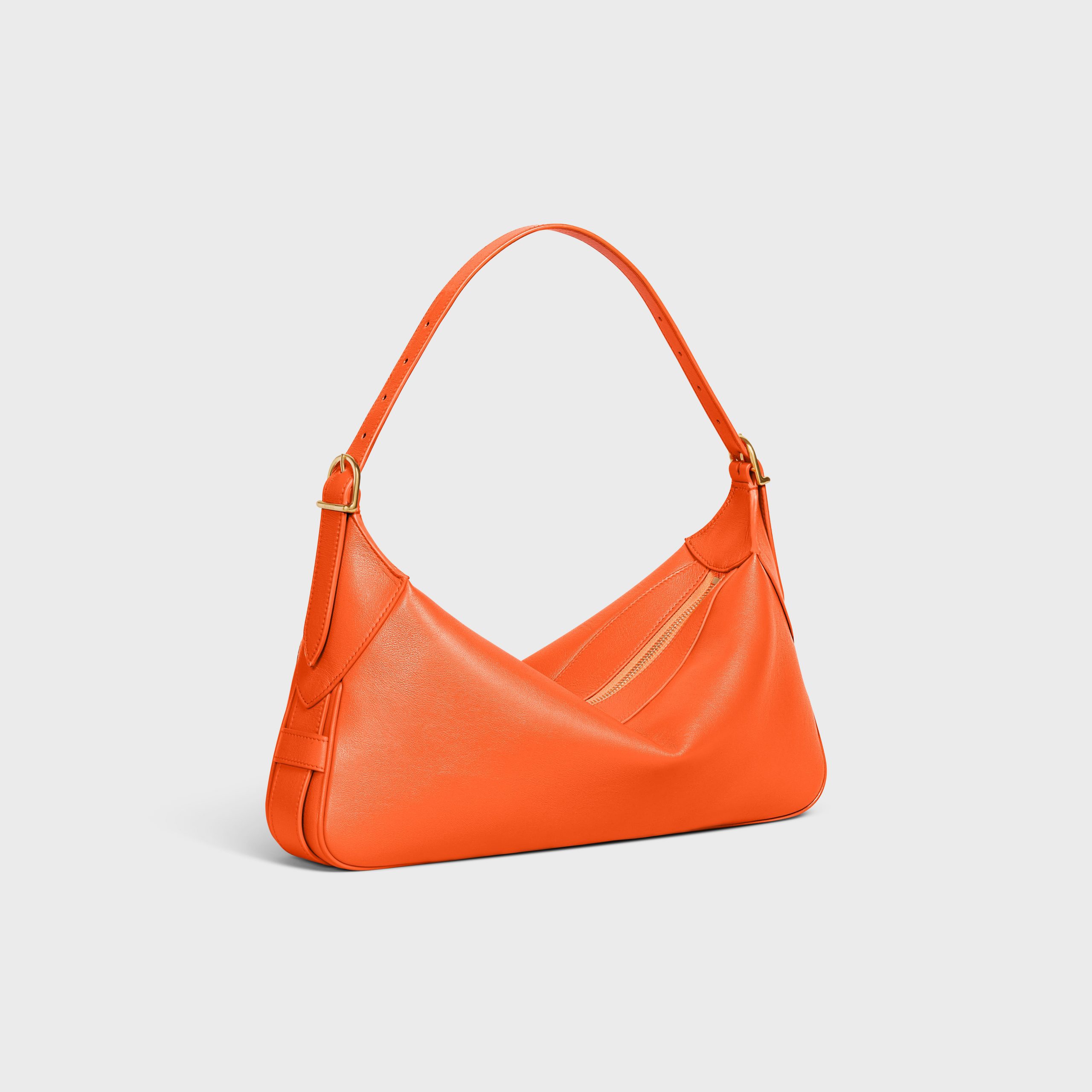 Celine MEDIUM ROMY In Supple Calfskin – Pop Orange – 197443DPJ.20PN