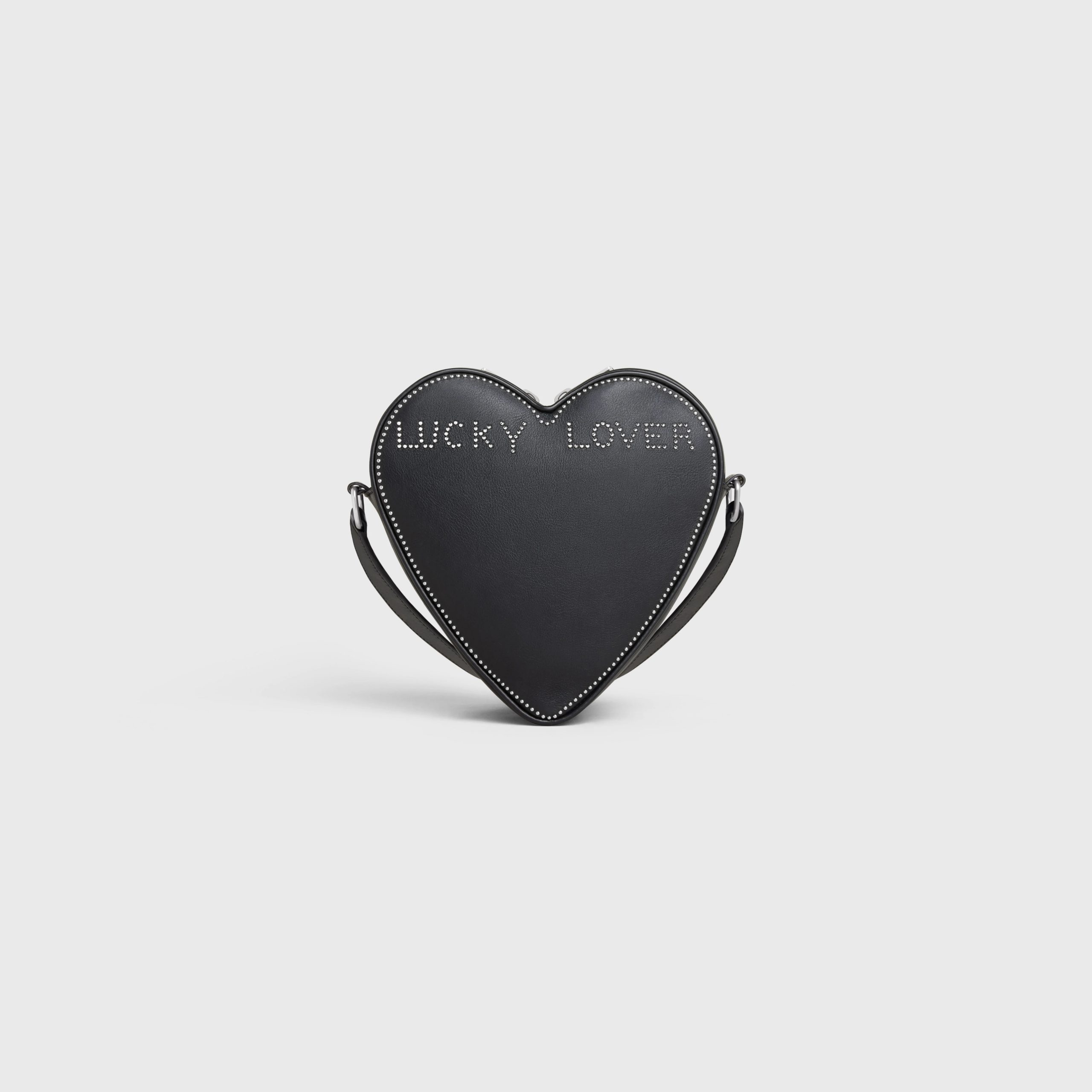 Celine SMALL HEART In Smooth Calfskin With Collaboration SARA YUKIKO STUDS – Black – 198873DXB.38SI