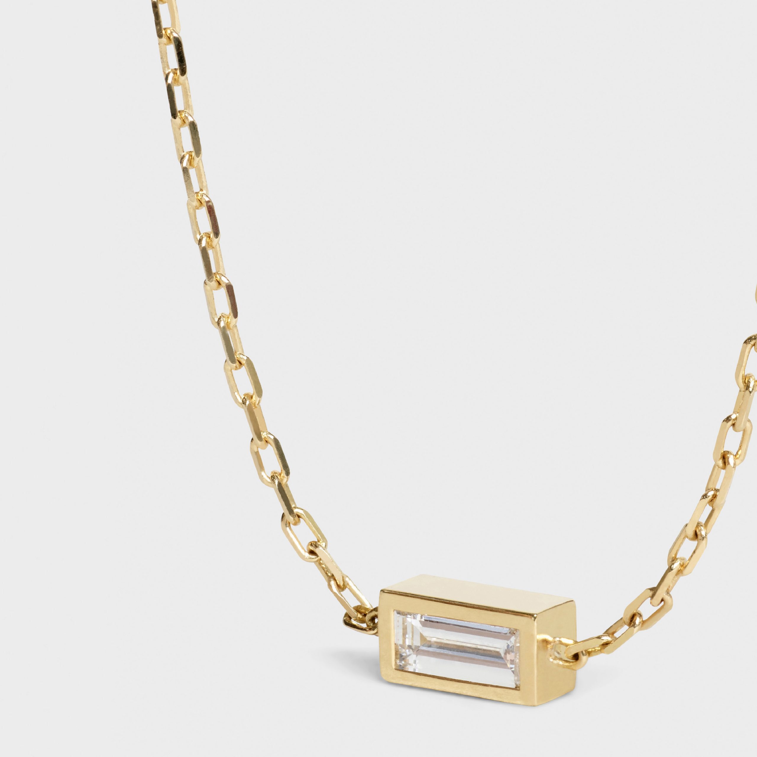 Celine Celine Sentimental Baguette Bracelet In Yellow Gold And Diamond – Yellow Gold And White – 46P046GYD.37YW