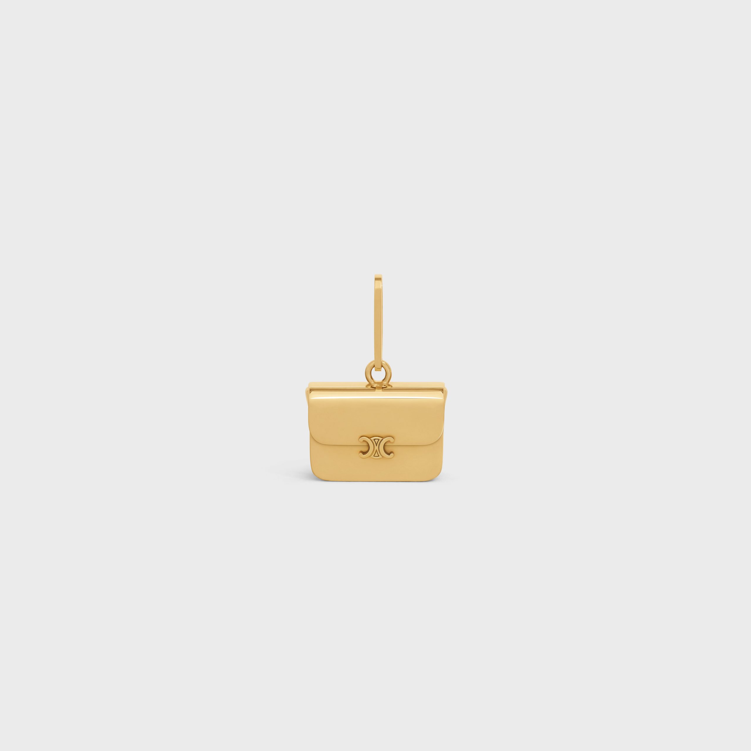 Celine Celine Separables Triomphe Bag Pendant In Brass With Gold Finish – Gold – 46X516BRA.35OR