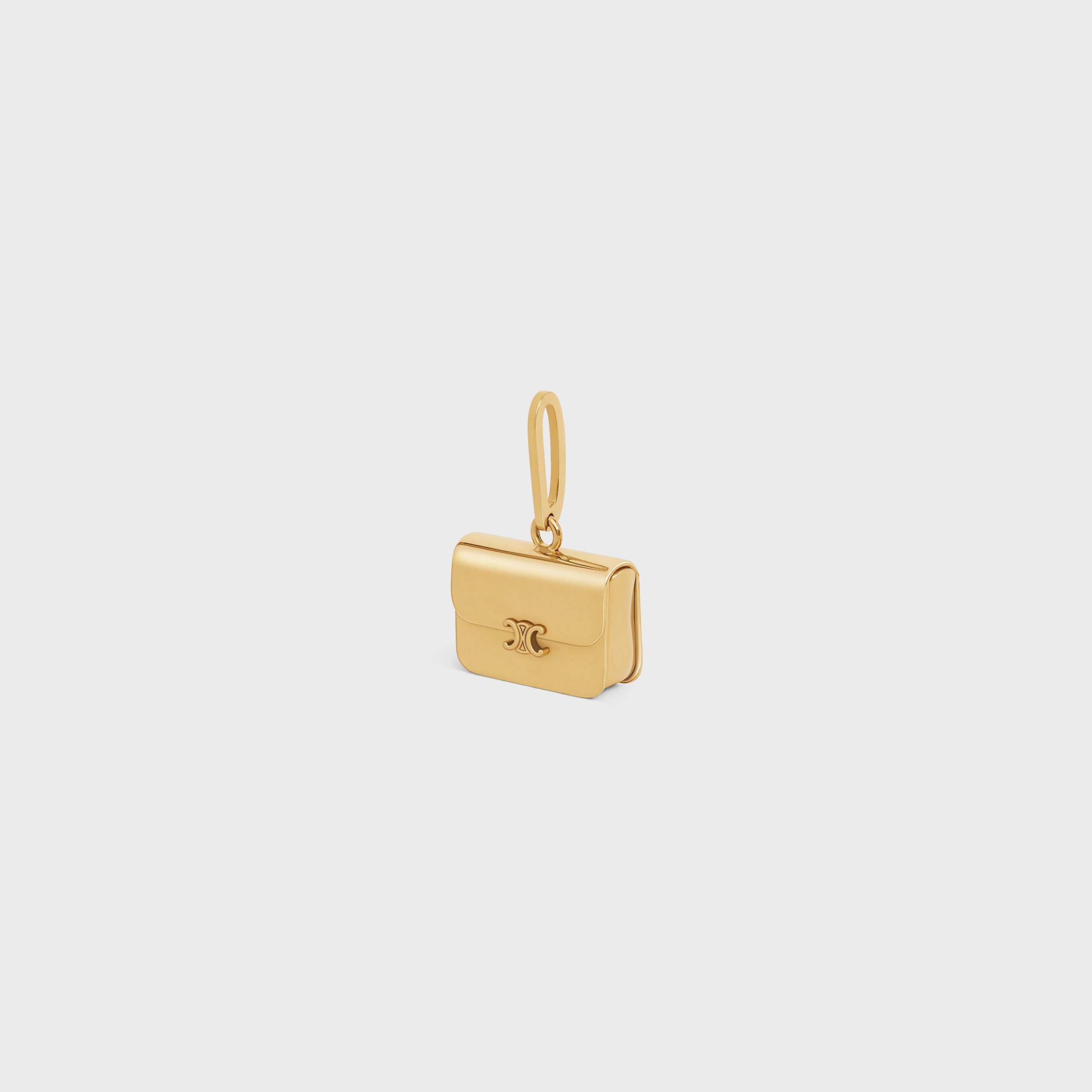 Celine Celine Separables Triomphe Bag Pendant In Brass With Gold Finish – Gold – 46X516BRA.35OR