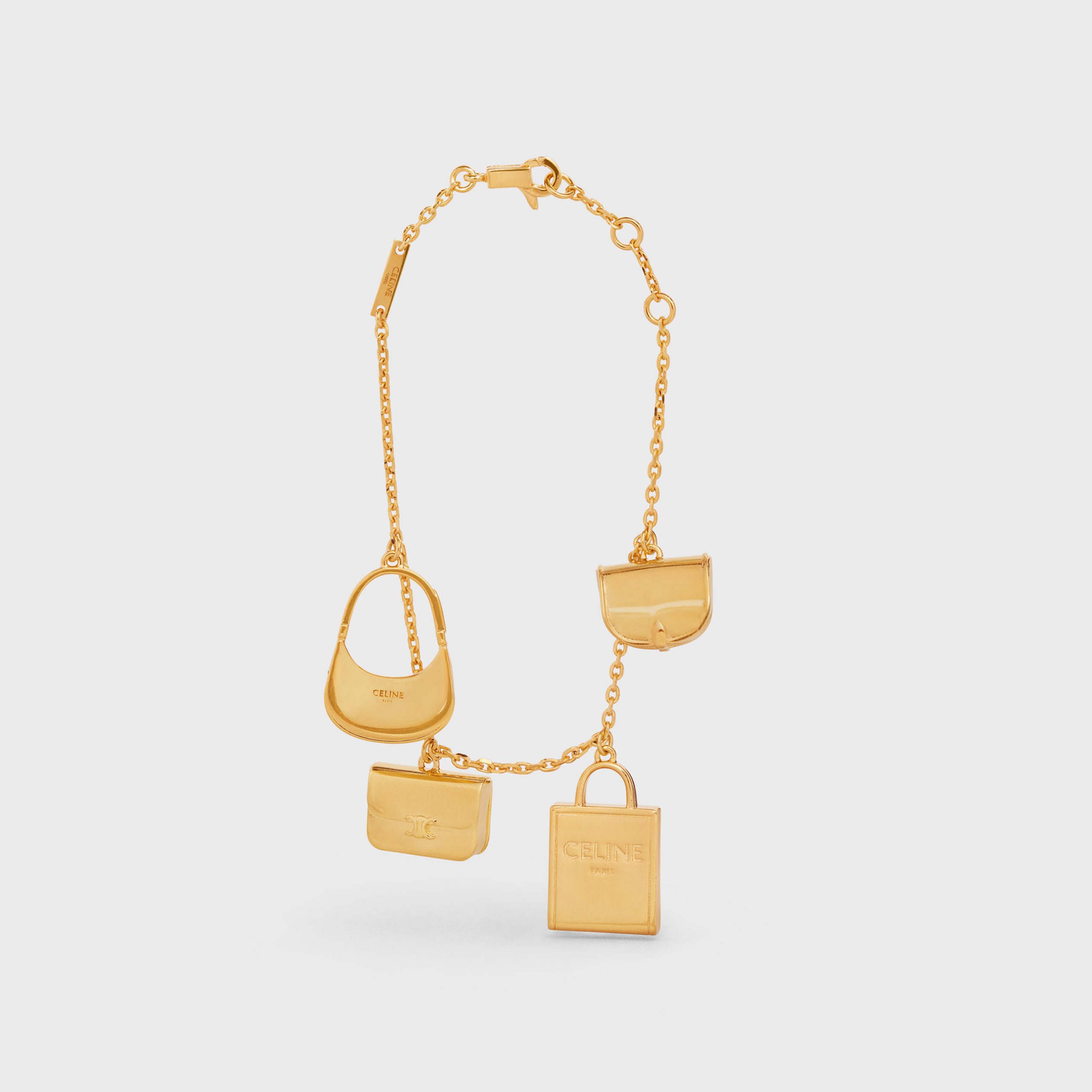 Celine Celine Separables Bag Charms Bracelet In Brass With Gold Finish – Gold – 46Y066BRA.35OR