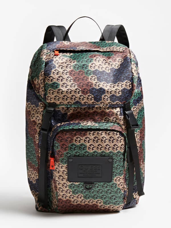 Guess Certosa Camouflage Logo Backpack Green (HMCERCP0405)