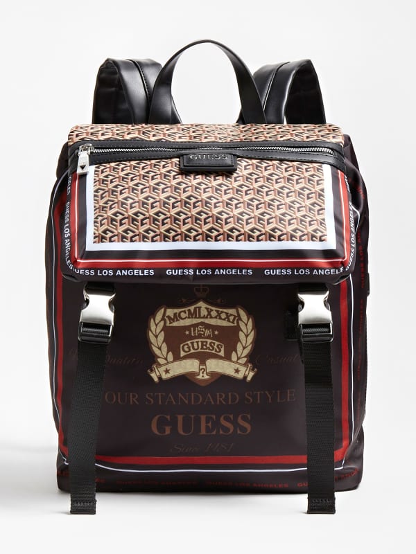 Guess Salameda Logo Crest Backpack Black (HMSAGCP0405)