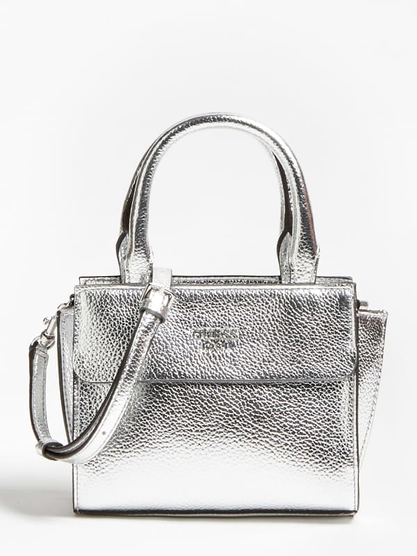 Guess Mini Me Laminated Handbag Silver (HWMY7454760)