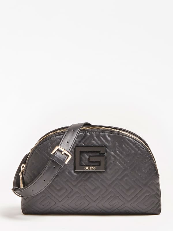 Guess Janay Quilted Crossbody Black (HWQG7738690)