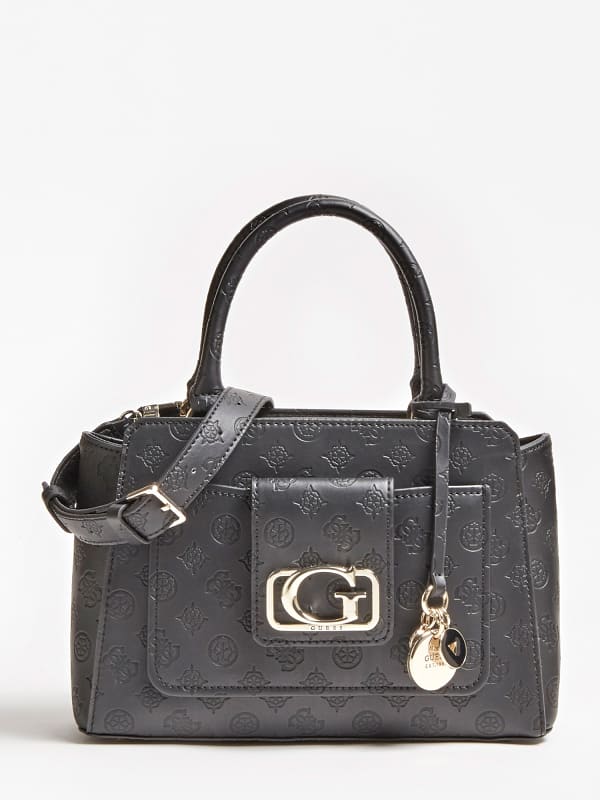 Guess Emilia Embossed Logo Handbag Black (HWSG7743060)