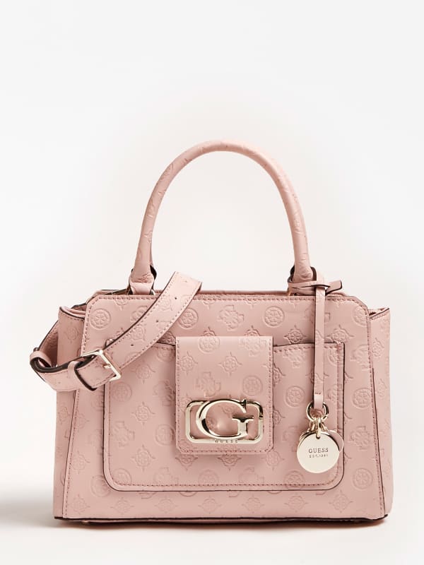 Guess Emilia Embossed Logo Handbag Pink (HWSG7743060)
