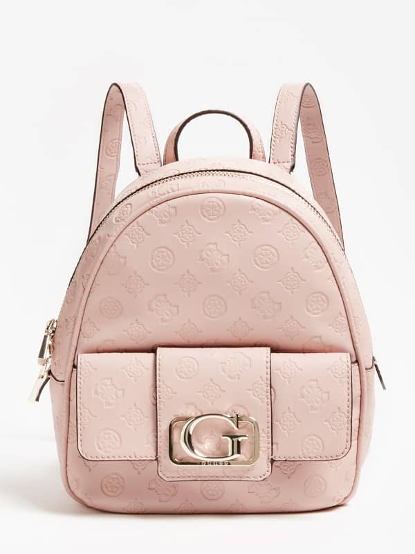 Guess Emilia Embossed Logo Mini Backpack Pink (HWSG7743310)
