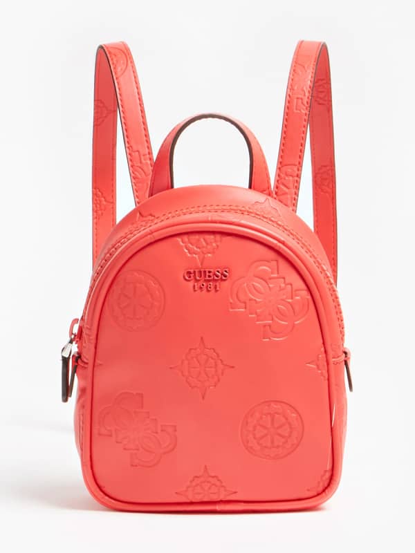 Guess Mini Me Embossed Logo Backpack Red (HWSY7454310)
