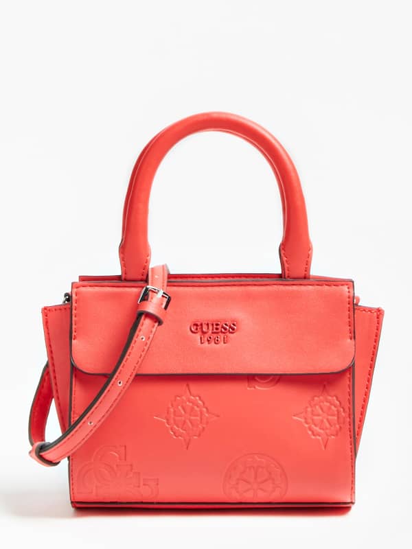 Guess Mini Me Embossed Logo Handbag Red (HWSY7454760)