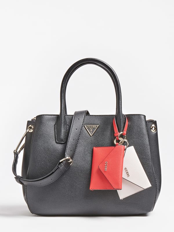 Guess Kirby Pochette Charm Handbag Black (HWVG7872070)