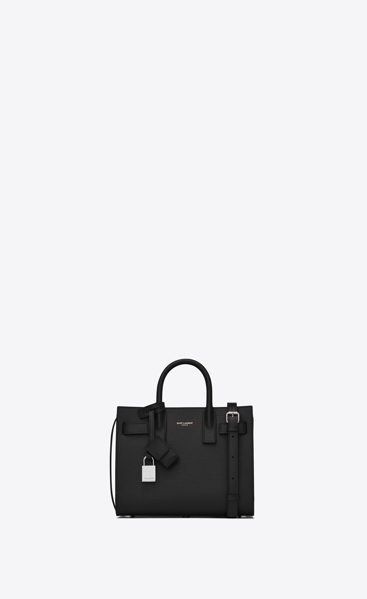 Saint Laurent Classic Sac De Jour Nano In Grain De Poudre Embossed Leather – Black – 392035BOWEN1000