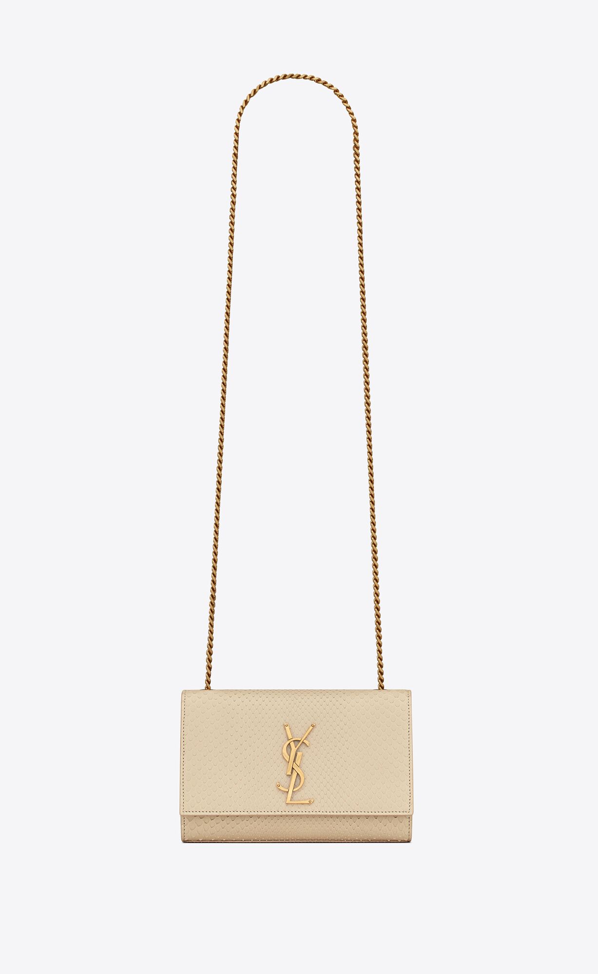 Saint Laurent Kate Small Chain Bag In Python – Light Ivoire – 469390EAAA89925