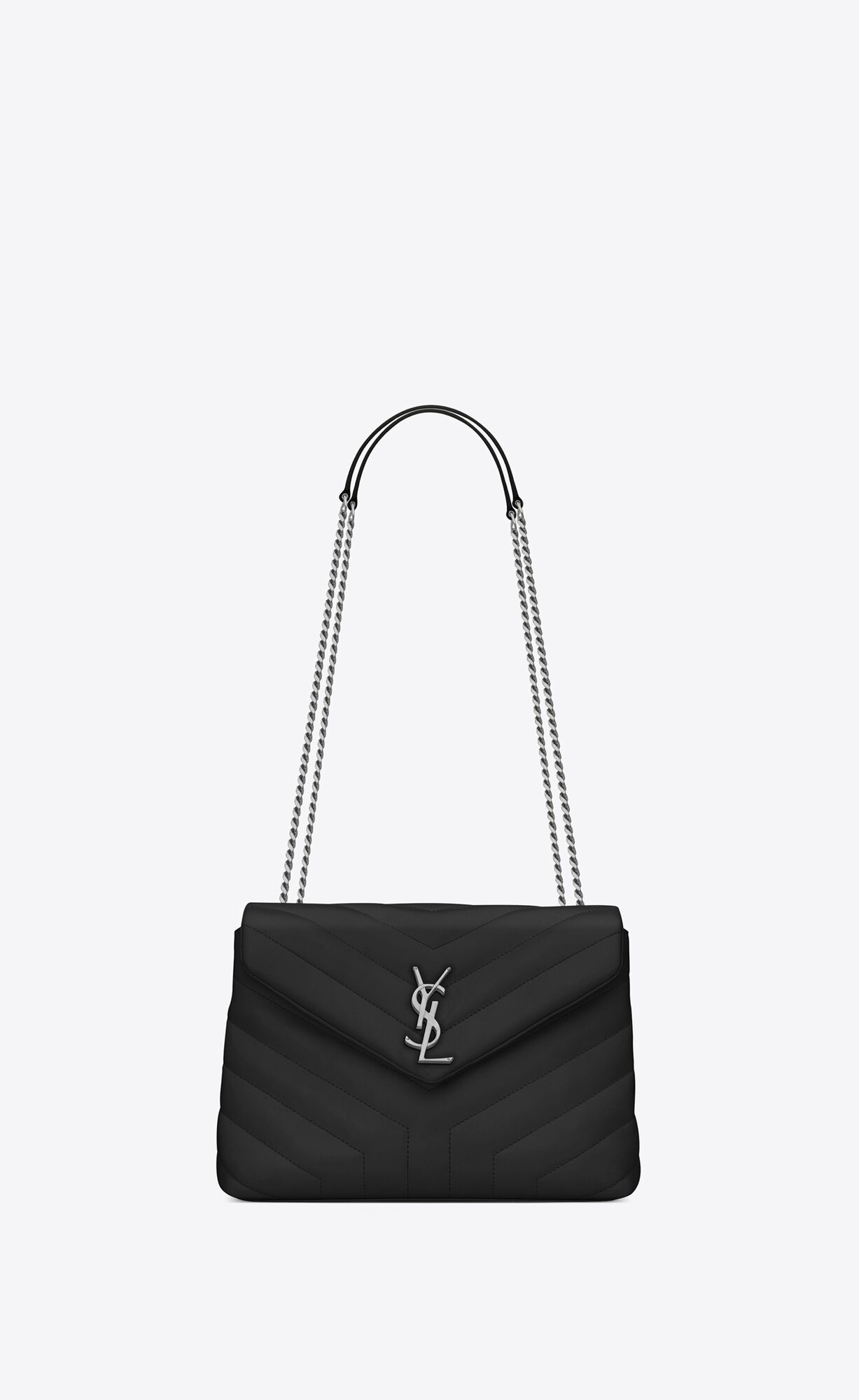 Saint Laurent Loulou Small Bag In Matelassé “y” Leather – Noir – 494699DV7261000