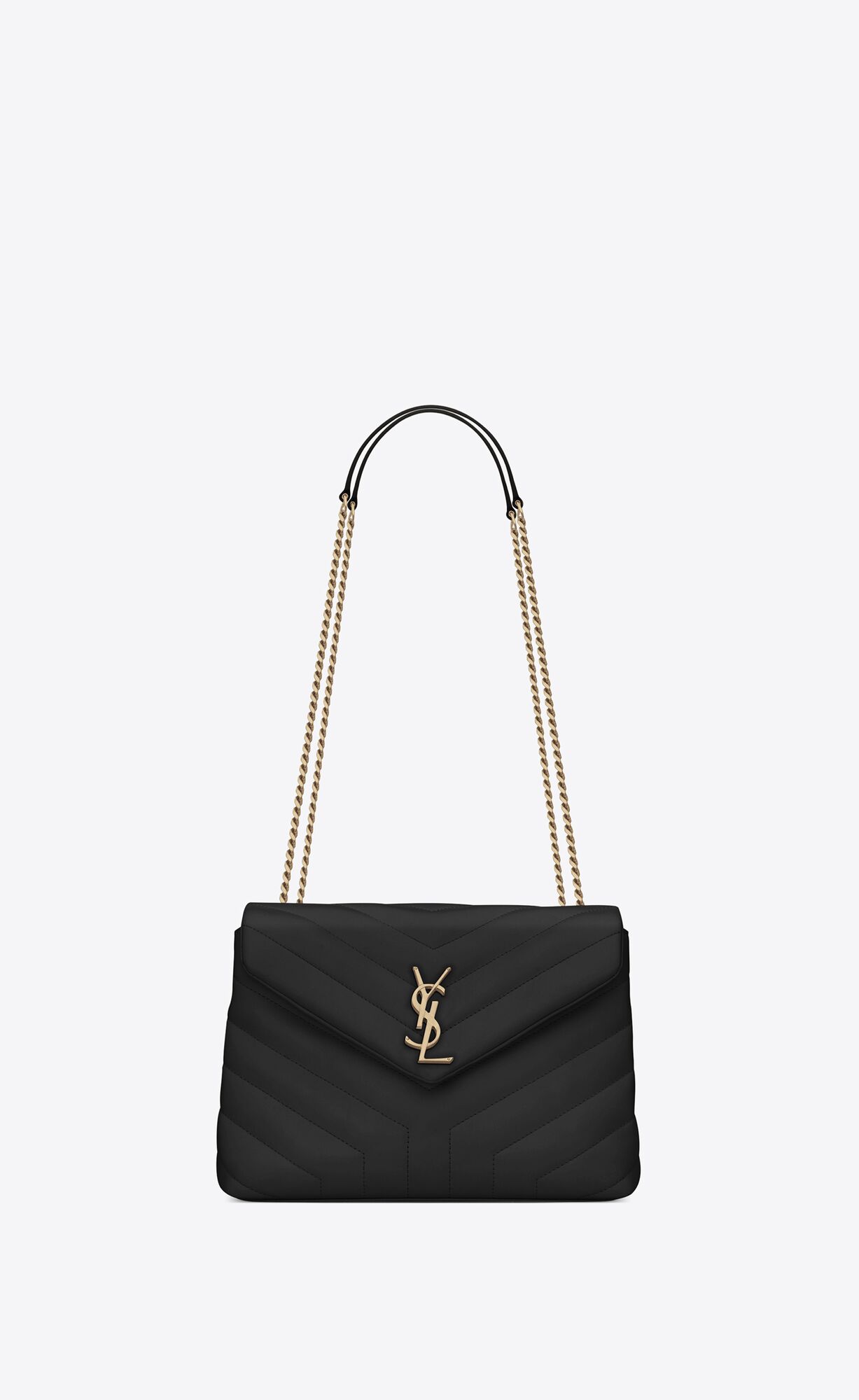 Saint Laurent Loulou Small Bag In Matelassé “y” Leather – Noir – 494699DV7271000