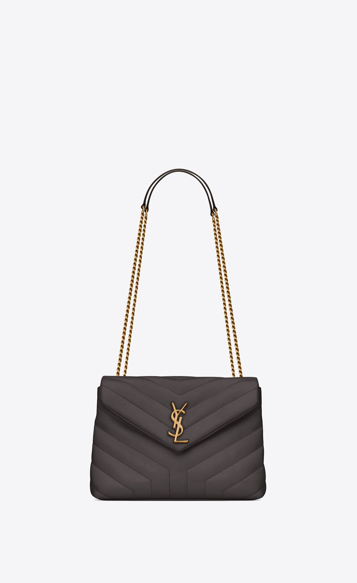 Saint Laurent Loulou Small Bag In Matelassé “y” Leather – Storm – 494699DV7271112