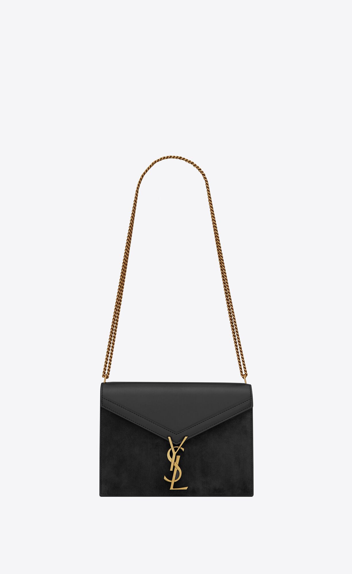 Saint Laurent Cassandra Medium Chain Bag In Box Saint Laurent Leather And Suede – Black – 5327500SXSW1000