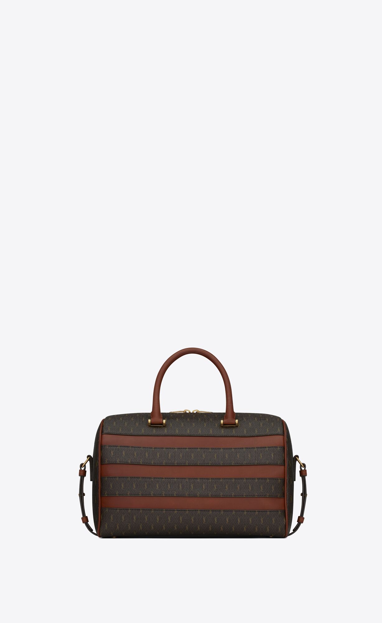 Saint Laurent Le Monogramme Saint Laurent Duffle 6 In Canvas And Smooth Leather – Chestnut – 5334802UY3W2166