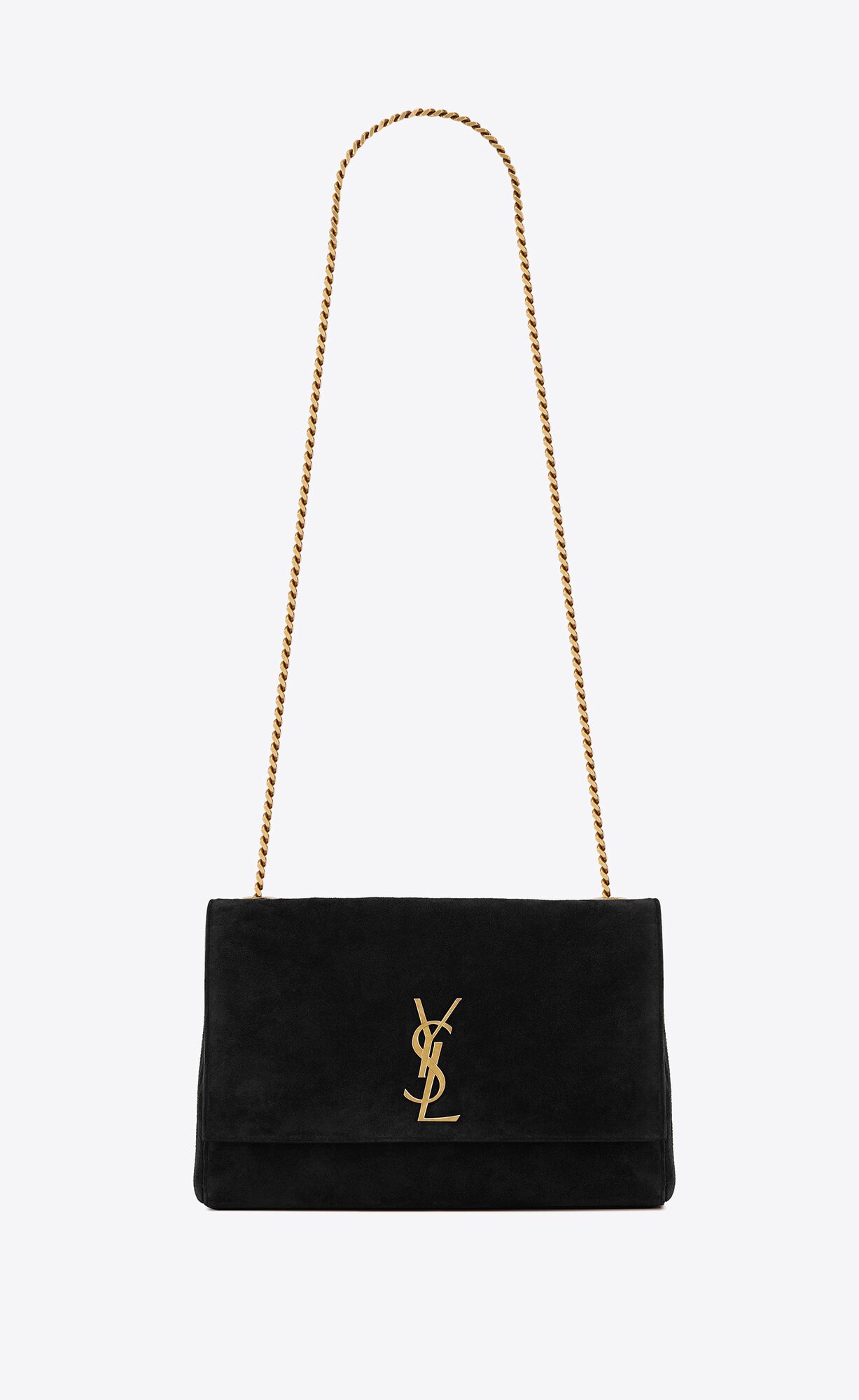 Saint Laurent Kate Medium Reversible In Suede And Smooth Leather – Black – 5538040UD7W1000