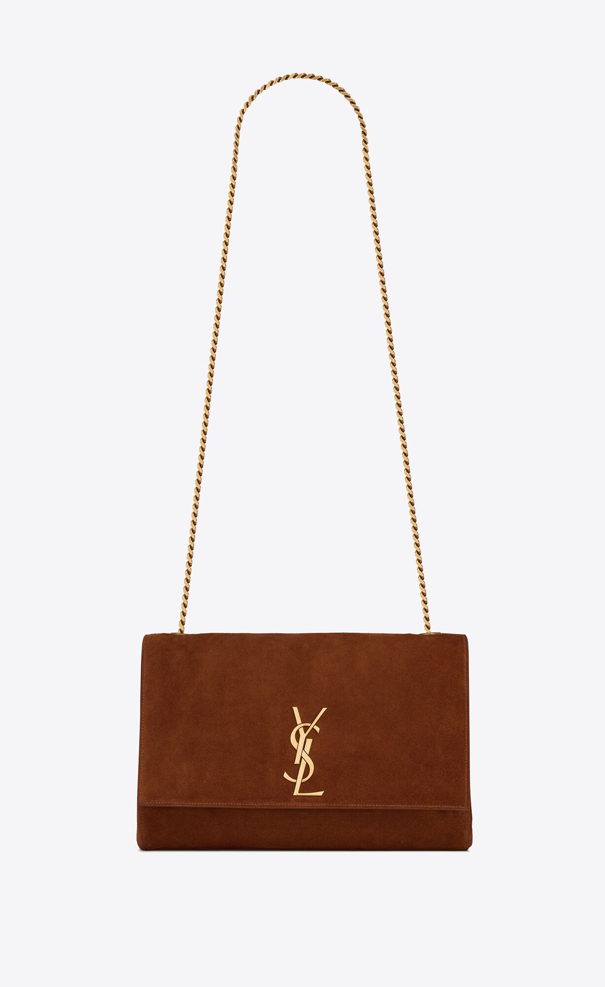 Saint Laurent Kate Medium Reversible Bag In Suede And Leather – Cannelle – 5538041S78W7761