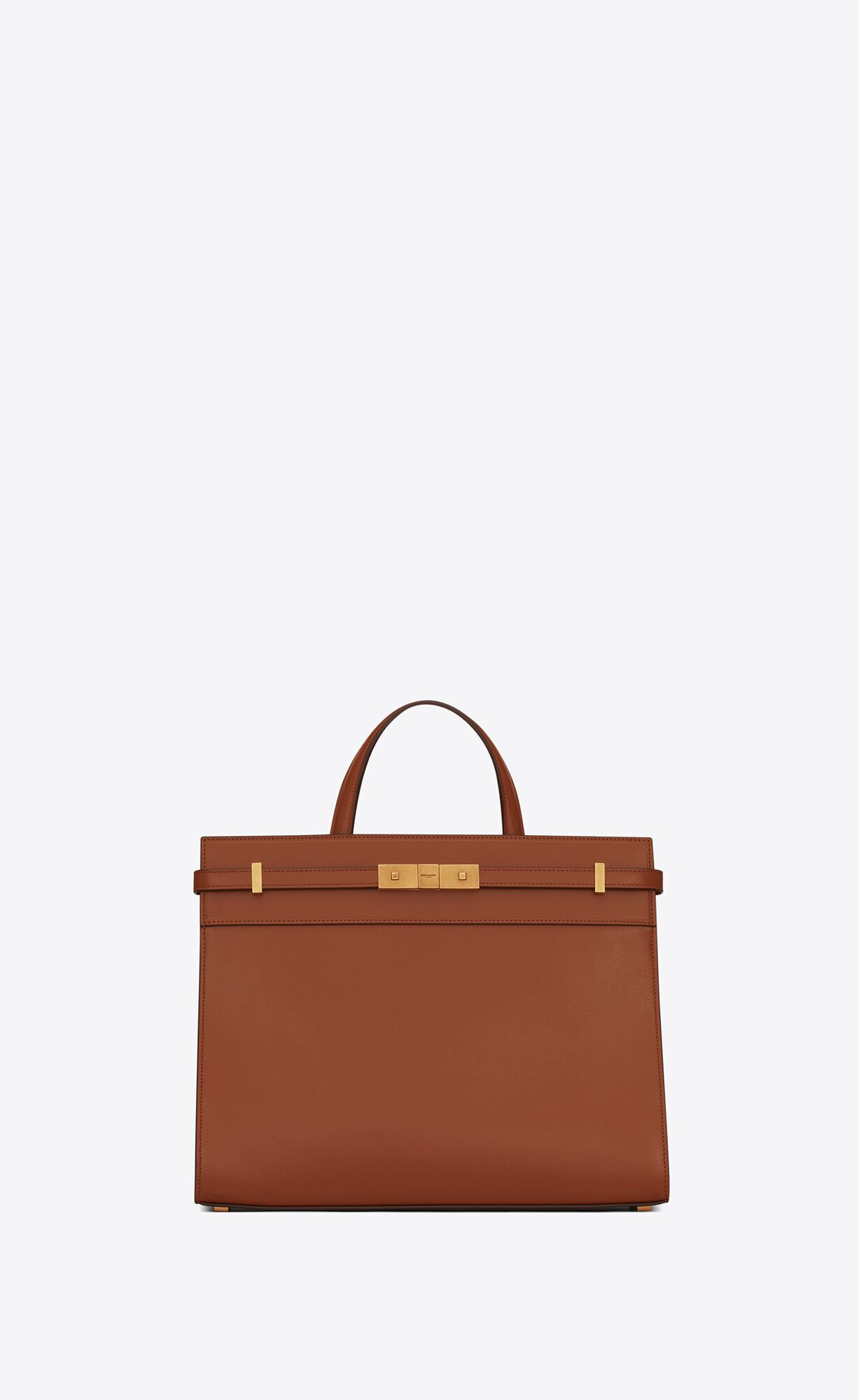 Saint Laurent Manhattan Small Shopping Bag In Box Saint Laurent Leather – Brick – 5687020SXPW6362