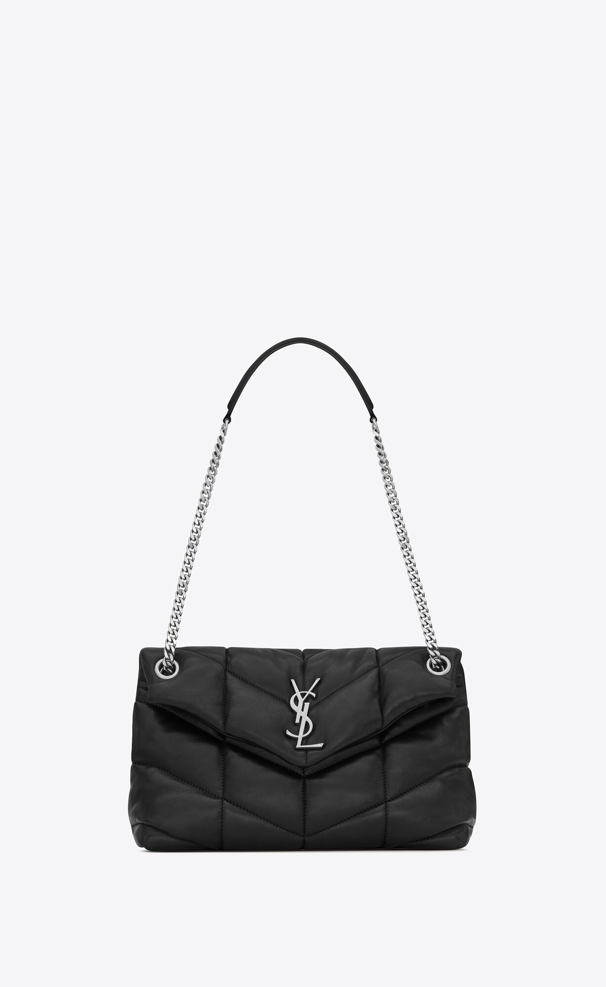 Saint Laurent Puffer Small Bag In Quilted Lambskin – Black – 5774761EL001000