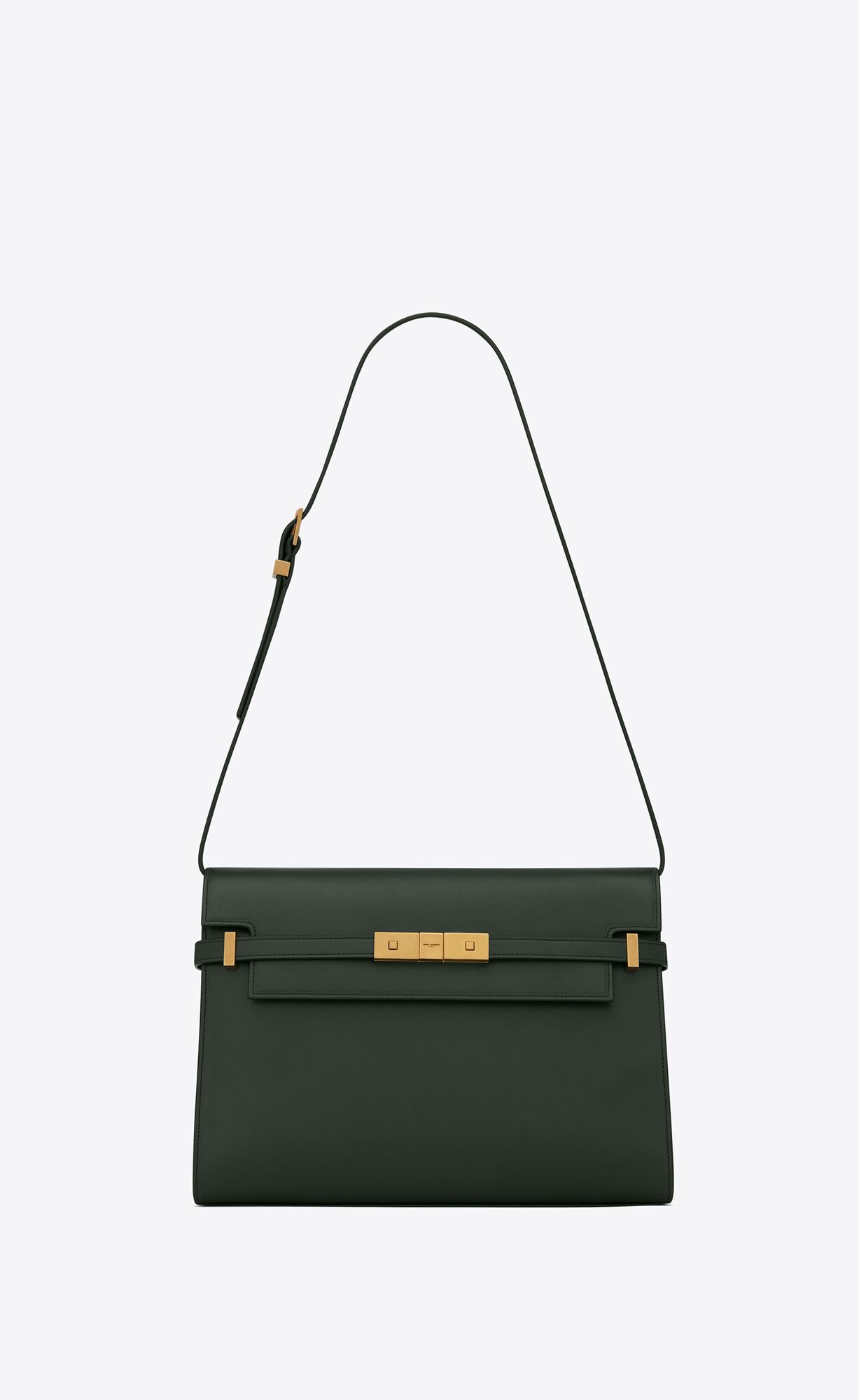 Saint Laurent Manhattan Shoulder Bag In Box Saint Laurent Leather – Dark Green – 5792710SX0W3045