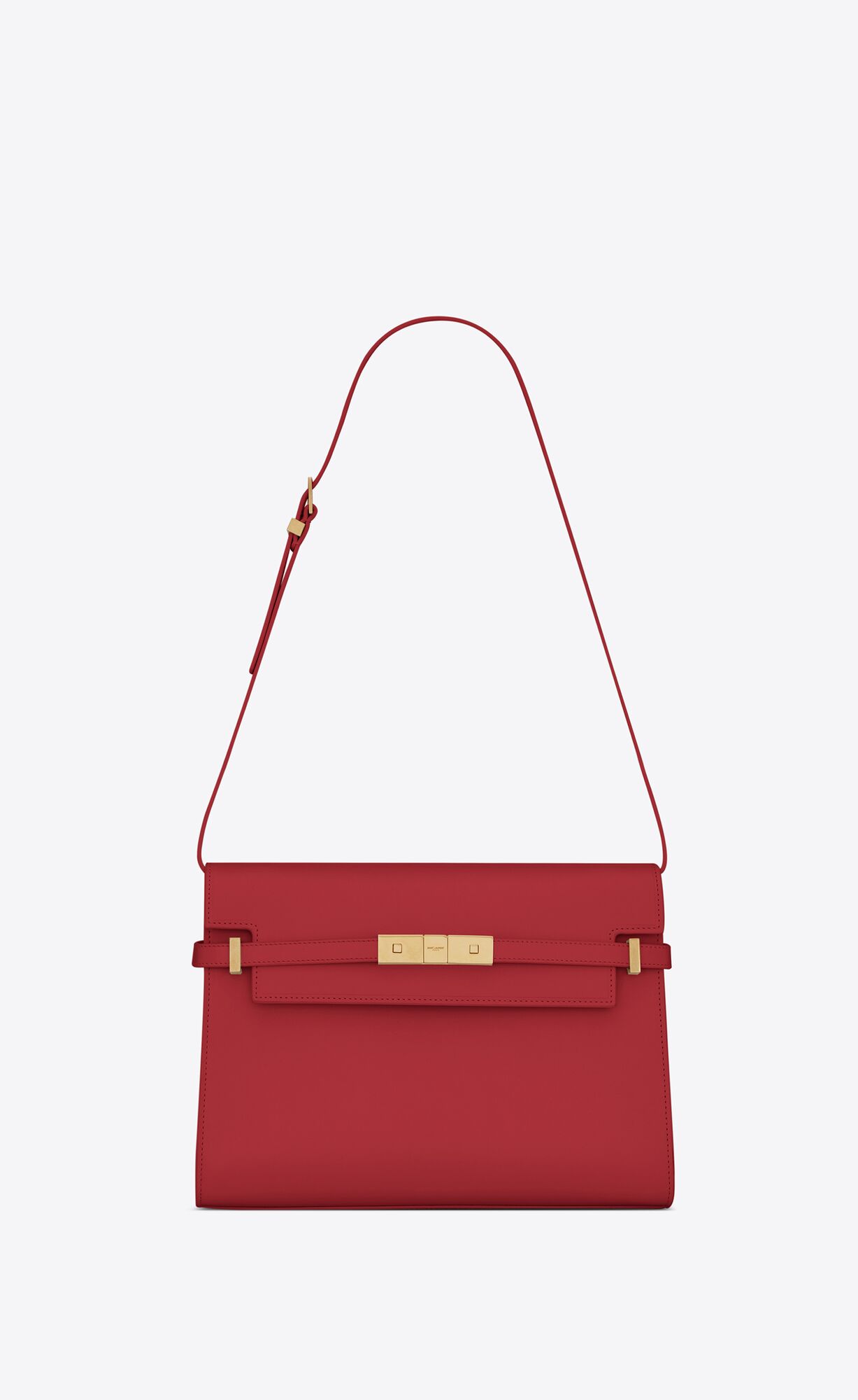 Saint Laurent Manhattan Shoulder Bag In Box Saint Laurent Leather – Rouge Eros – 5792710SX0W6805