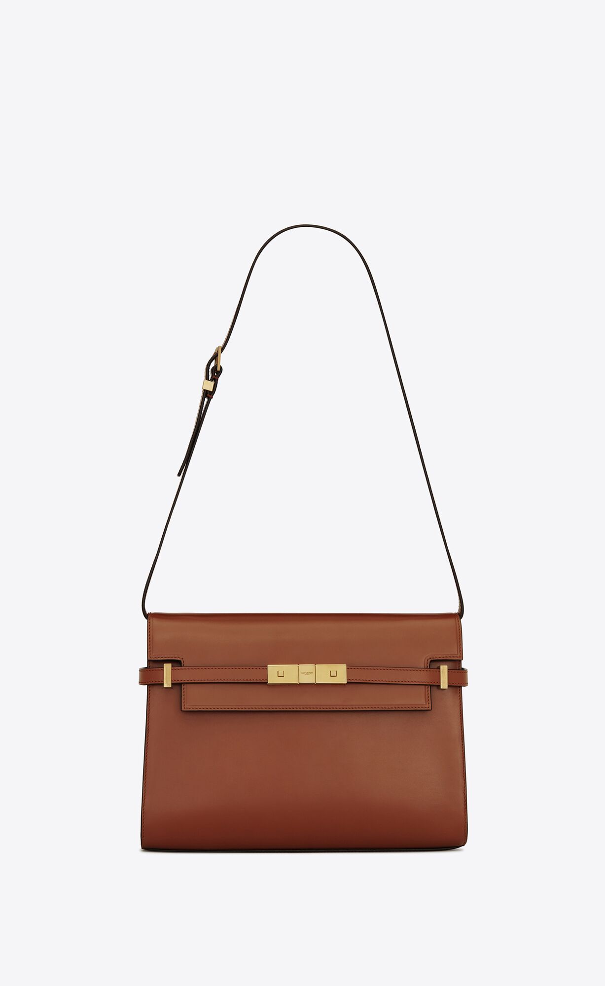 Saint Laurent Manhattan Shoulder Bag In Box Saint Laurent Leather – Brick & Dark Ebene – 5792710SXPW6362