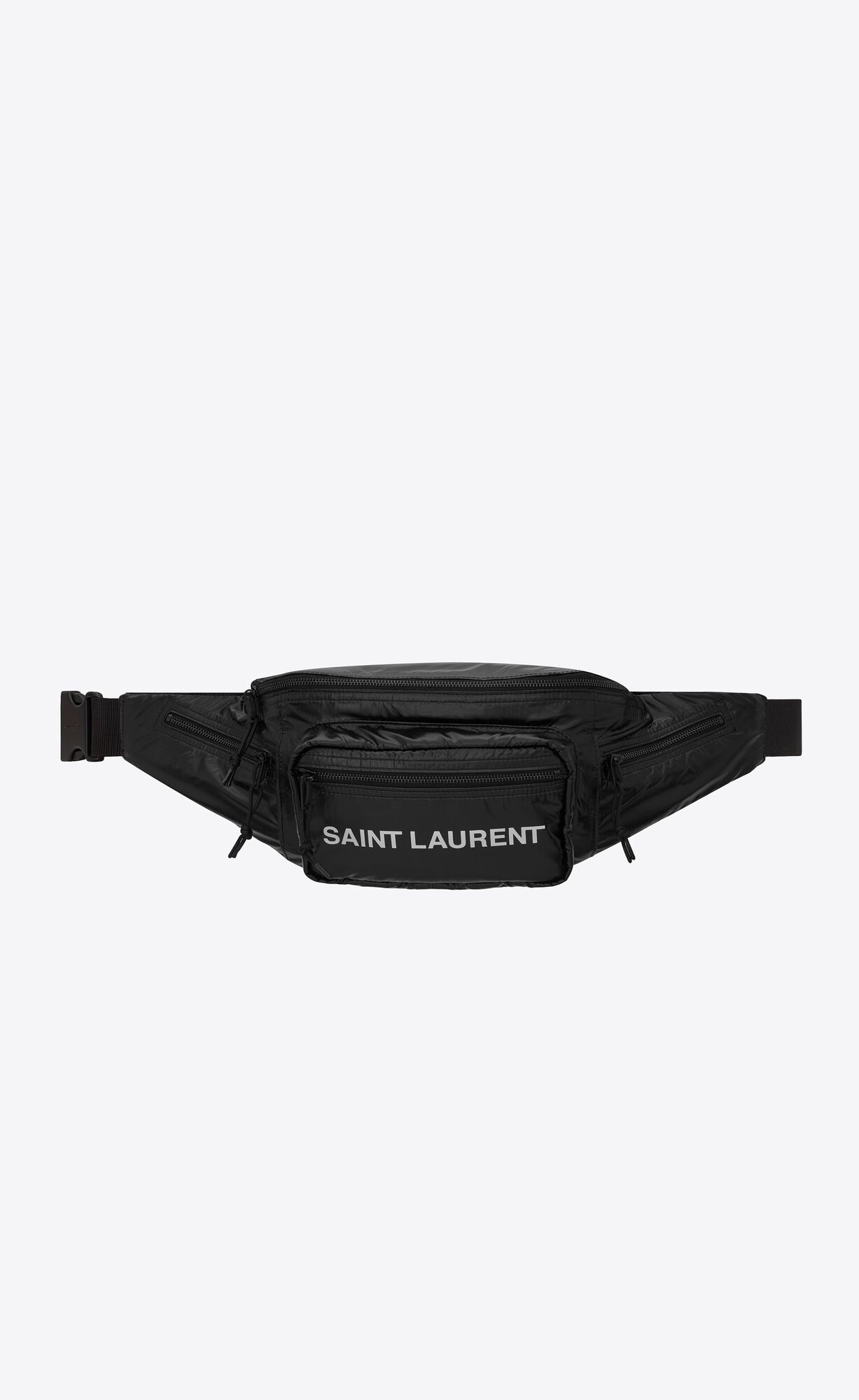 Saint Laurent Nuxx Bodybag In Nylon – Silver Black – 581375HO21Z1054