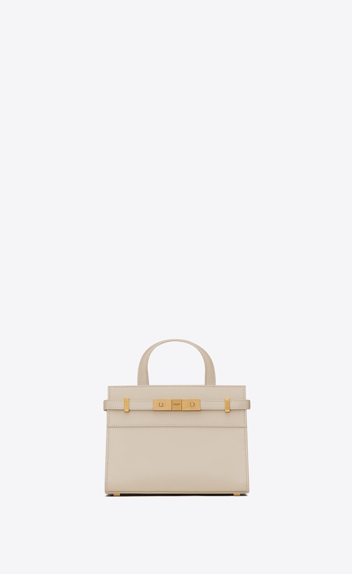 Saint Laurent Manhattan Nano Shopping Bag In Box Saint Laurent Leather – Blanc Vintage – 5937410SX0W9207