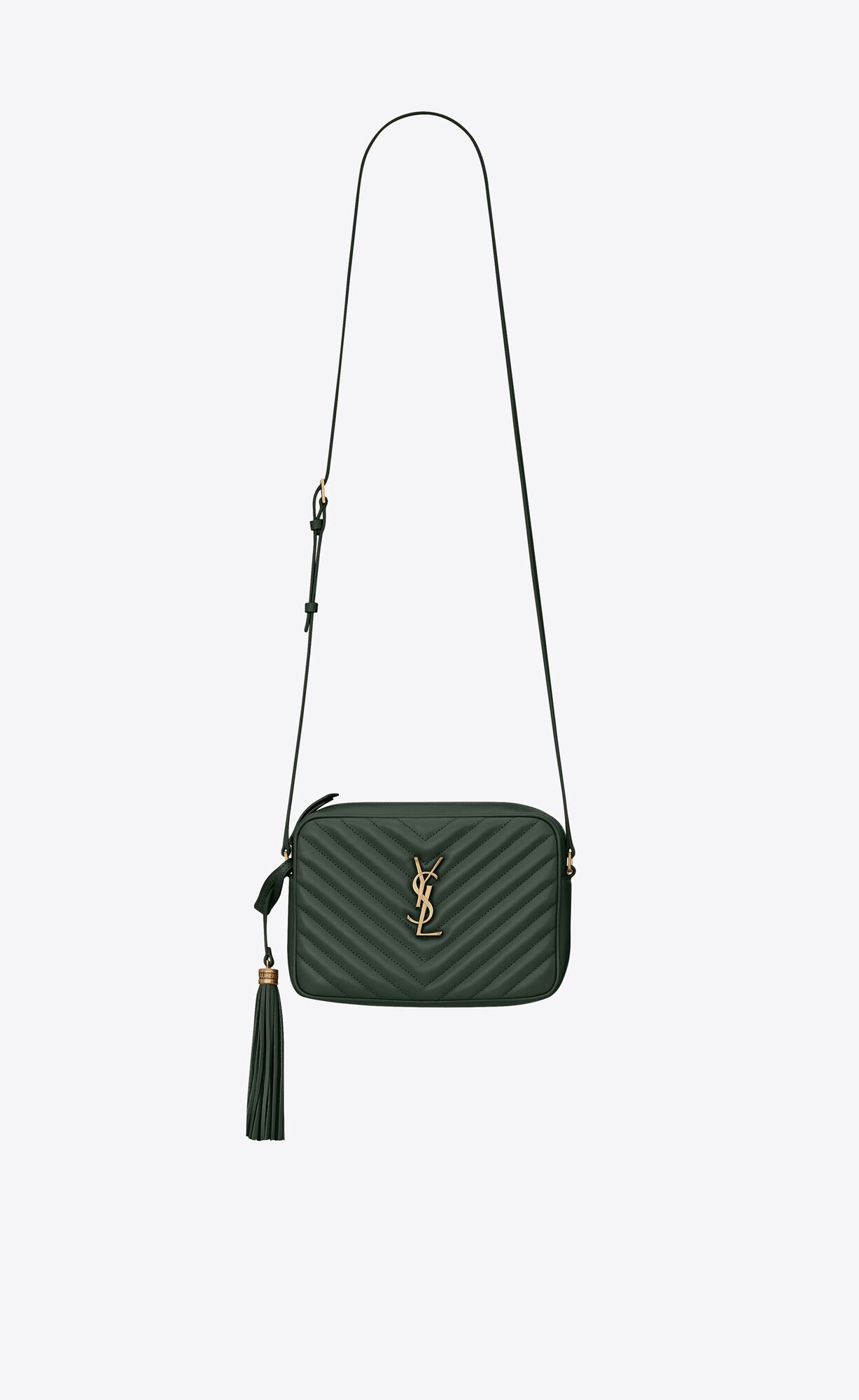 Saint Laurent Lou Camera Bag In Quilted Leather – Vert Fonce – 612544DV7073045