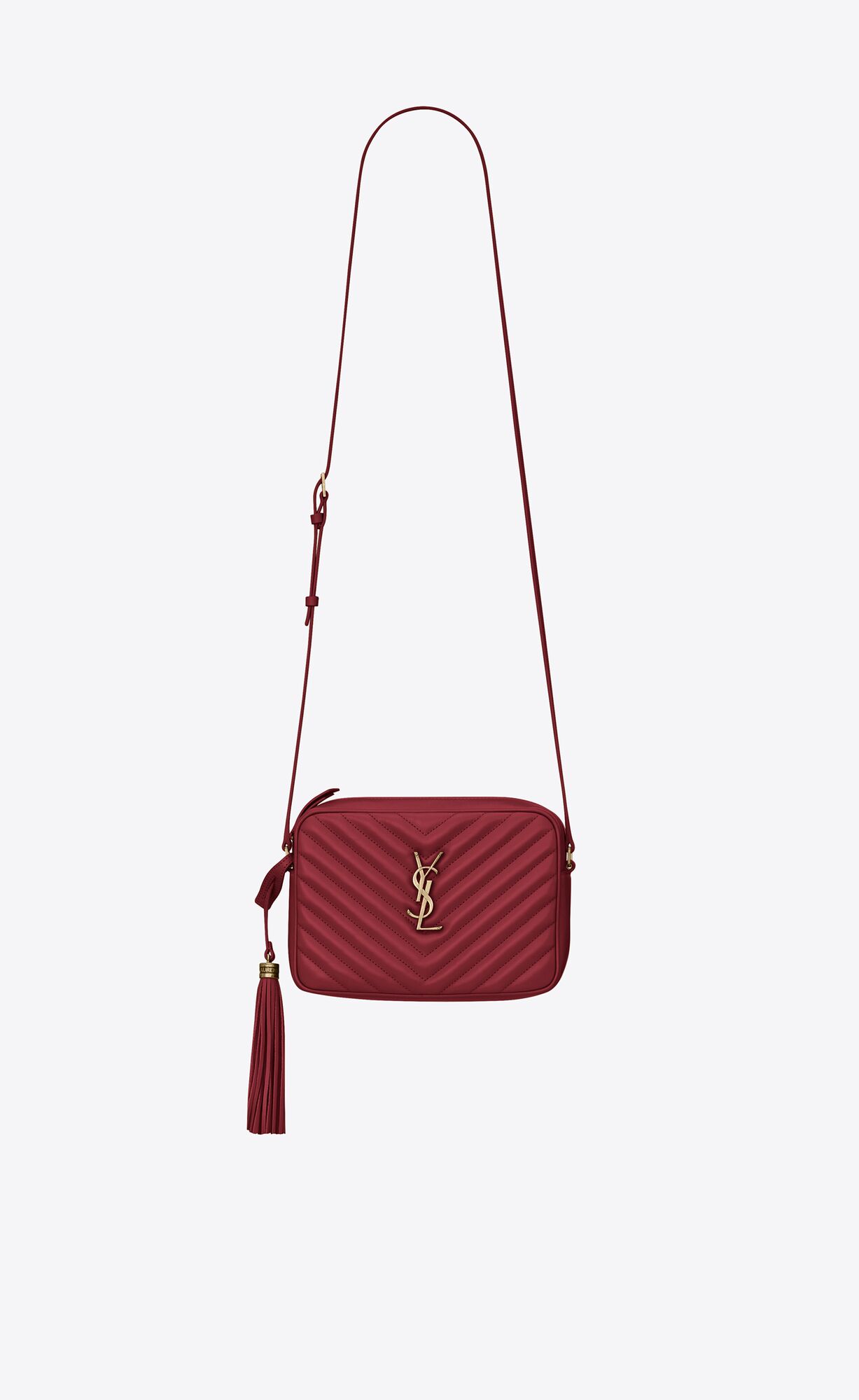 Saint Laurent Lou Camera Bag In Quilted Leather – Rouge Opyum – 612544DV7076008