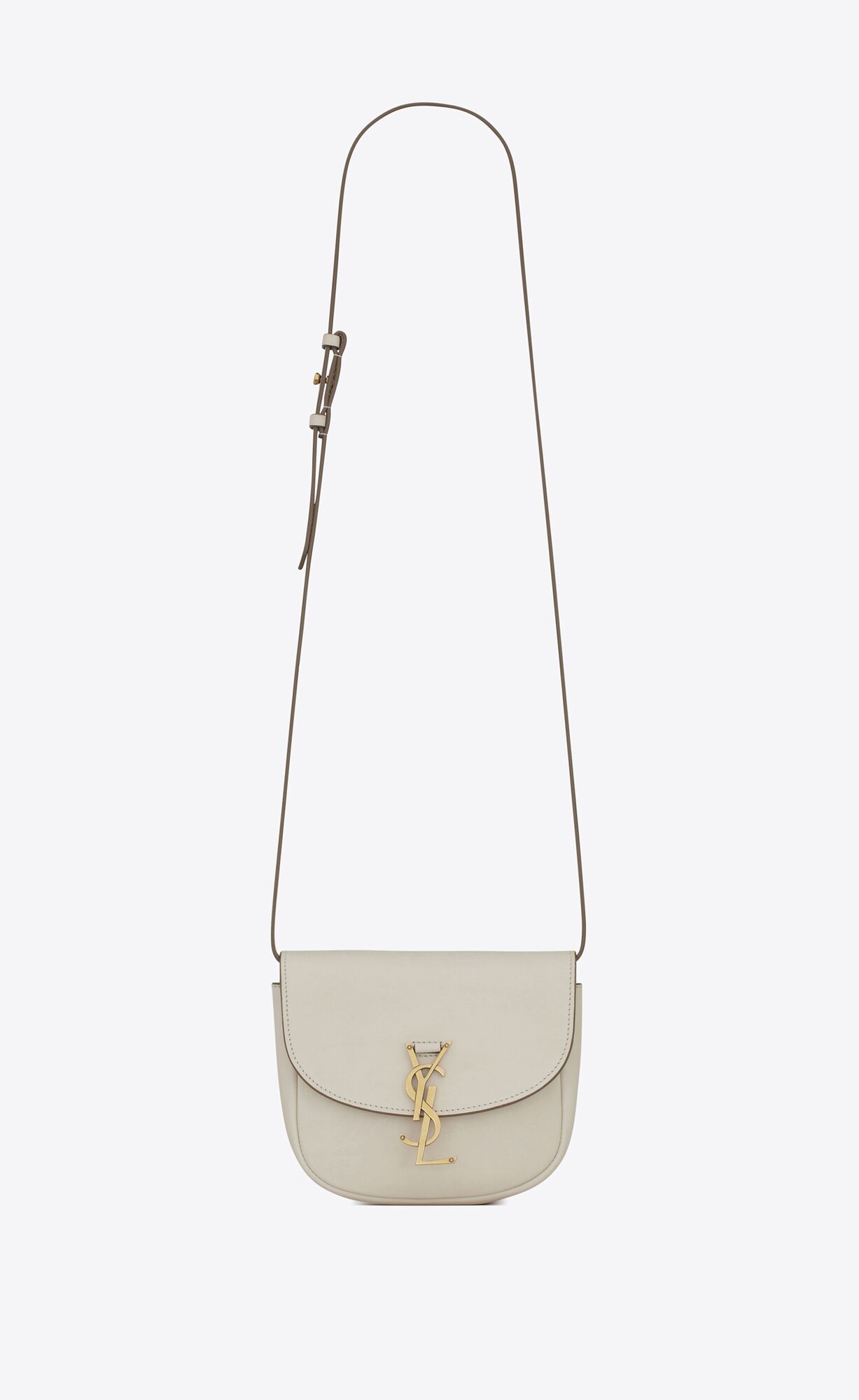 Saint Laurent Kaia Small Satchel In Smooth Leather – Milk – 619740BWR0W9516