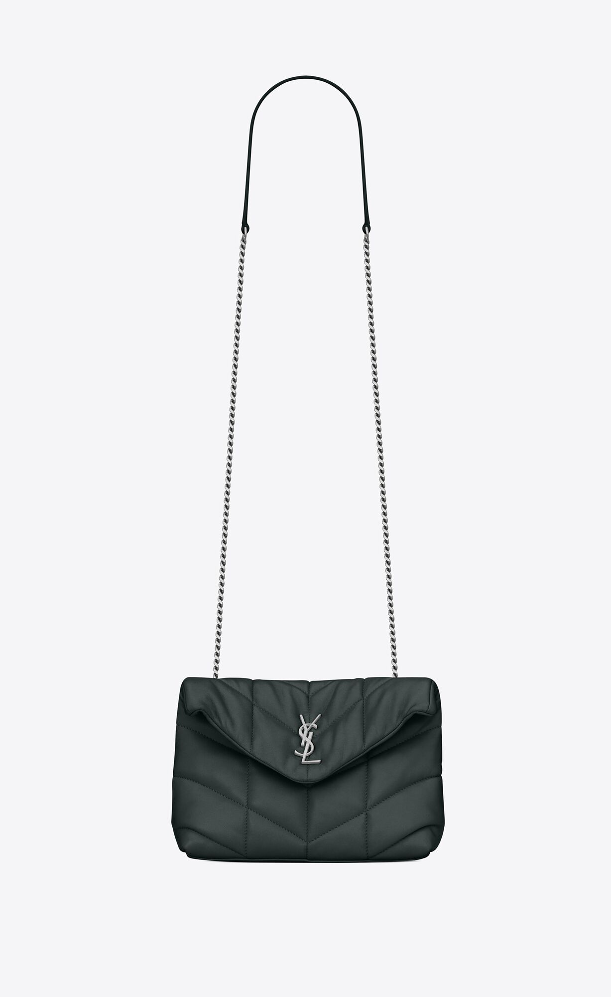 Saint Laurent Puffer Toy Bag In Quilted Lambskin – Algae – 6203331EL004458