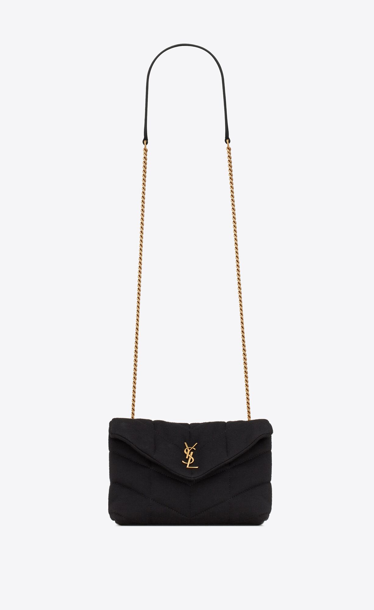 Saint Laurent Puffer Toy Bag In Jersey – Black – 6203332F9471000