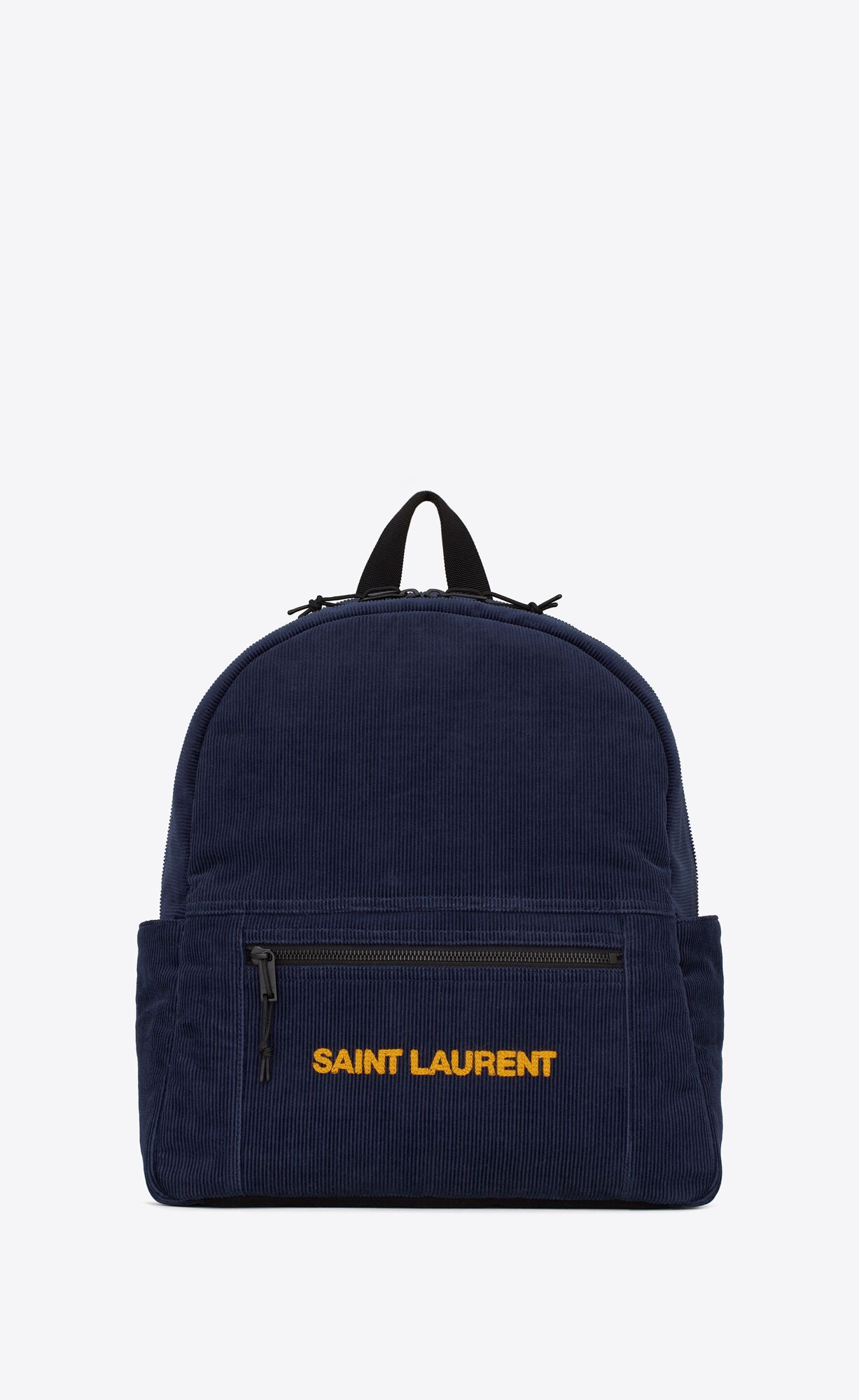 Saint Laurent Nuxx Backpack In Corduroy – Medium Blue – 62369824M5Z4394